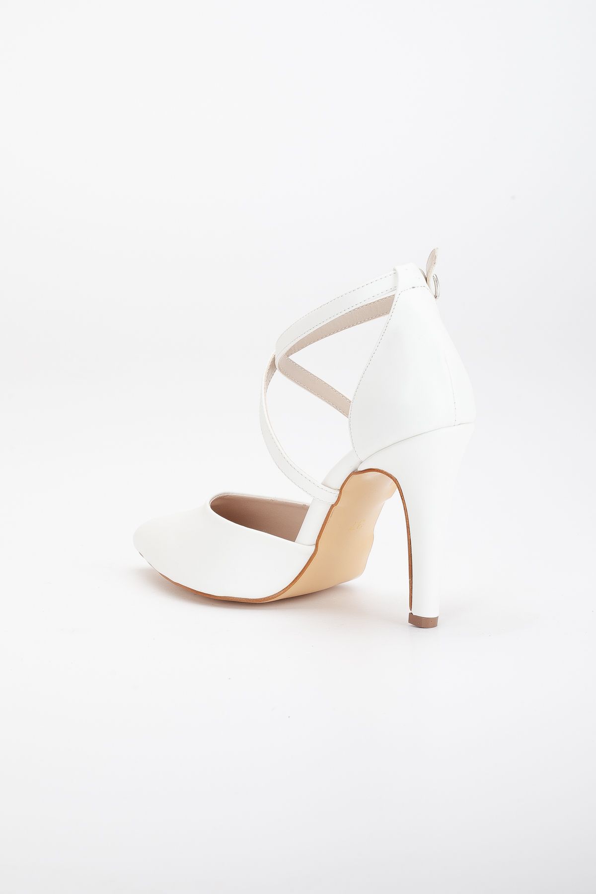 LİLLA-Stiletto de damă cu tocuri înalte cu bretele Stiletto alb 5