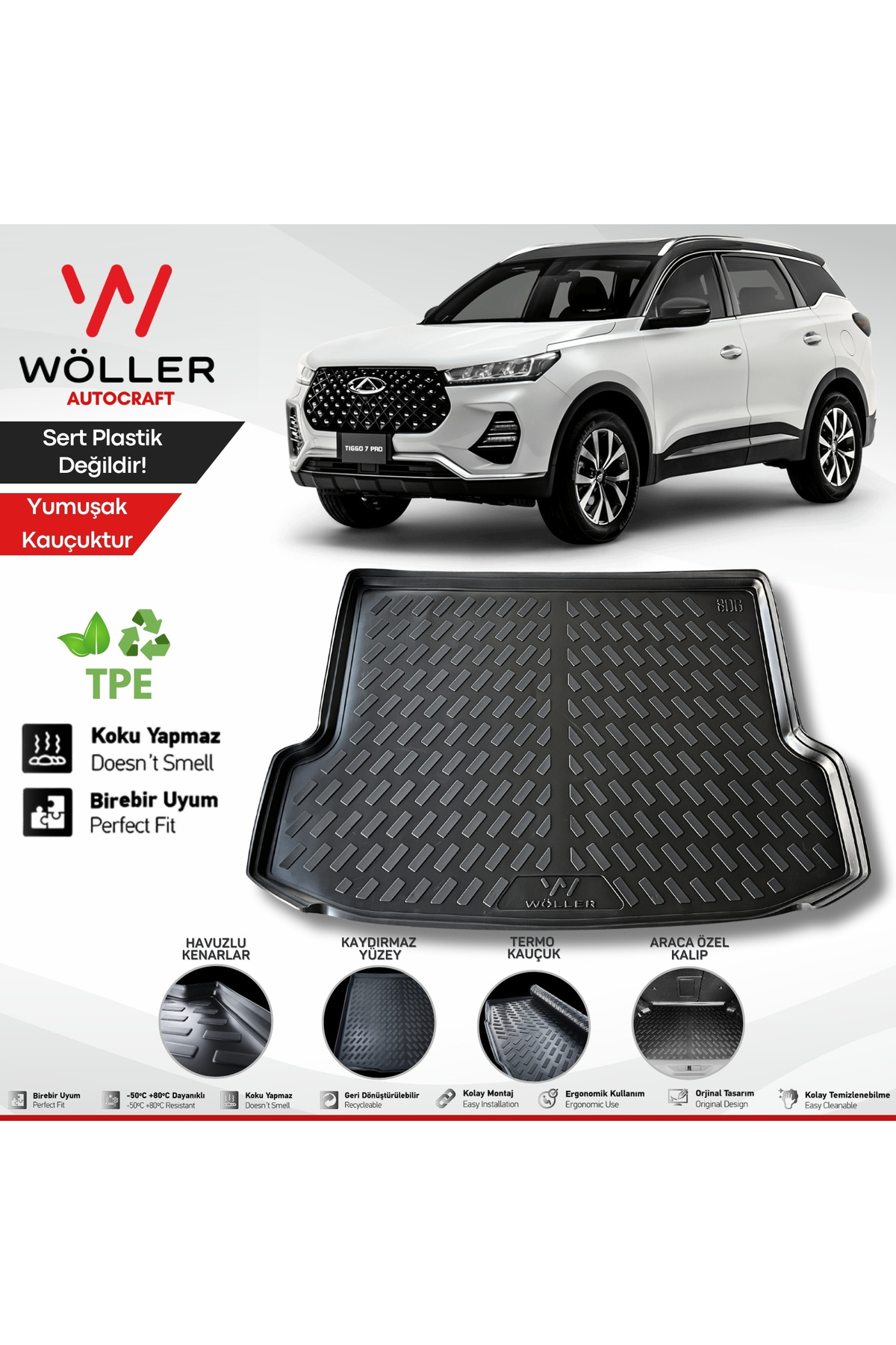 wöller Chery Tiggo 7 Pro Bagaj Havuzu 2022 Sonrası 3d Ultraflex Esnek