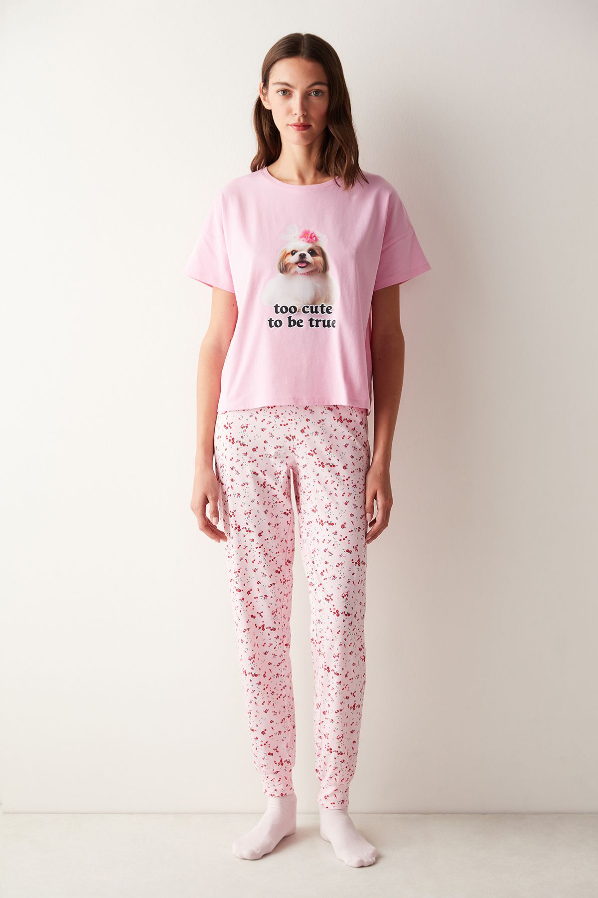 Penti-Think Pink T-Shirt Pajama Top 1