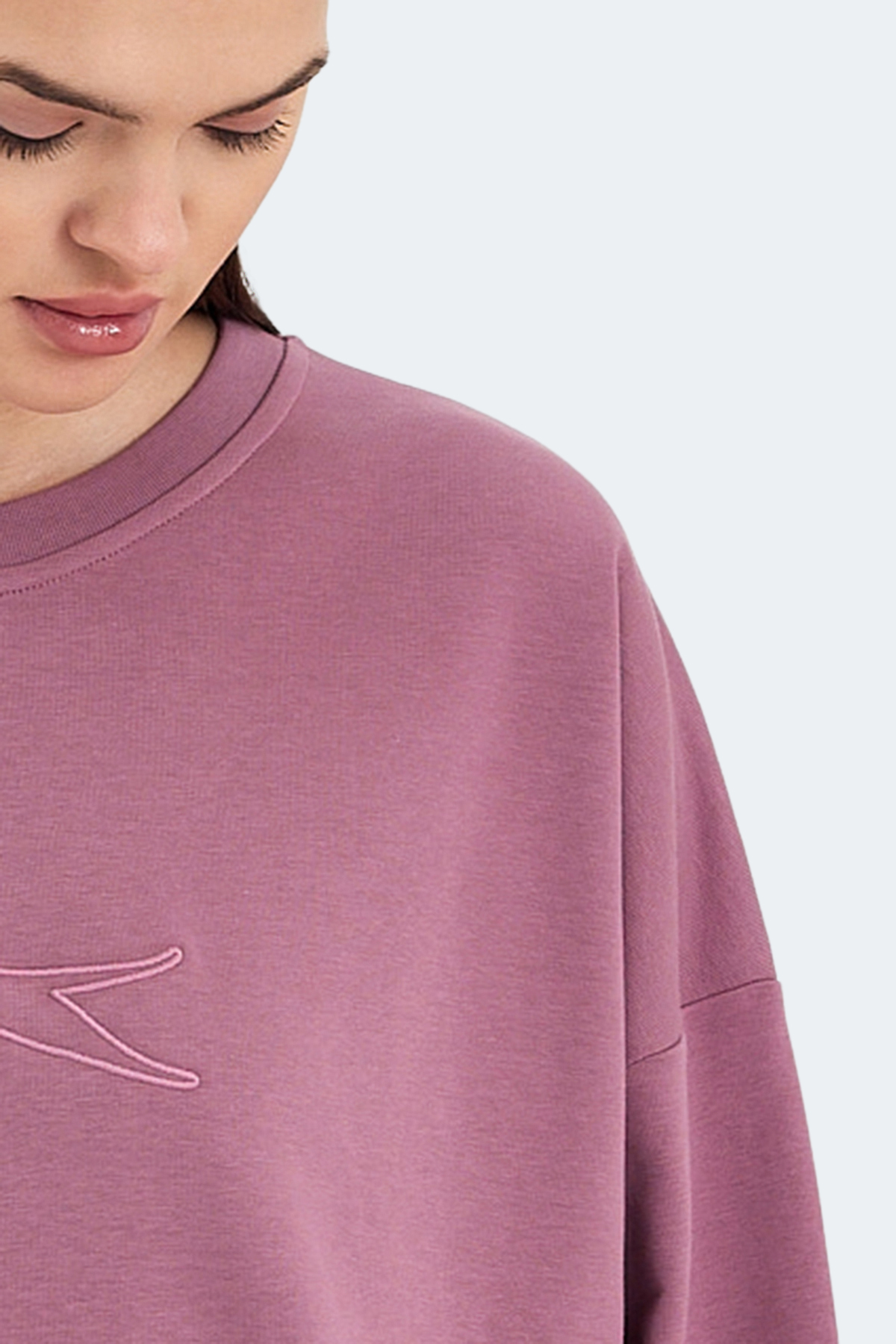 Slazenger VIKENTI SW Oversize Kadın Cepli Oversıze Gül Sweatshirt görsel 6