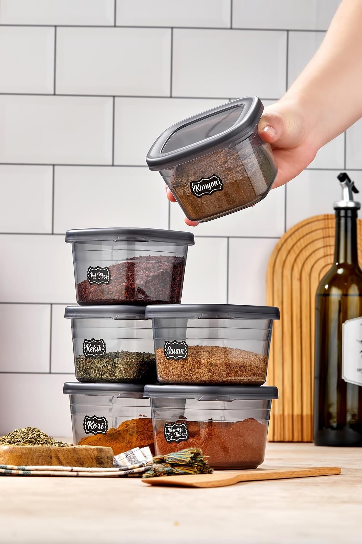 Okyanus Home-Storage Container with 6 Labels 0.55ml 4