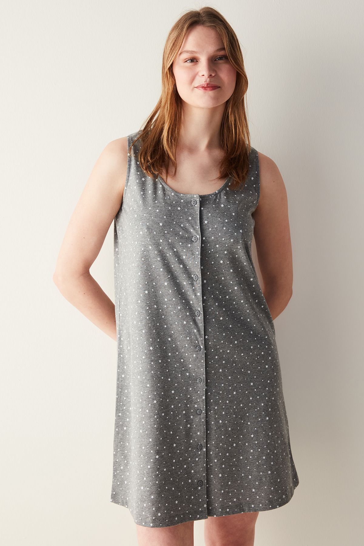 Penti-Mama Printed Gray Nightgown 2