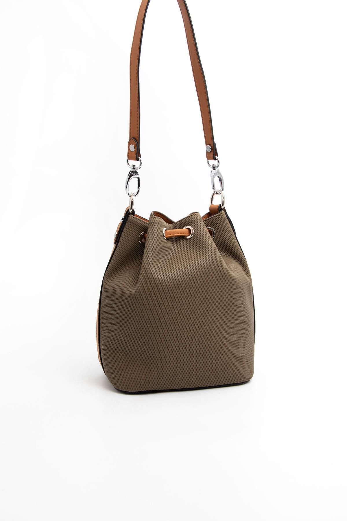Silver Polo-L. Khaki - A.Taba Sp1137 Women's Shoulder Bag 4
