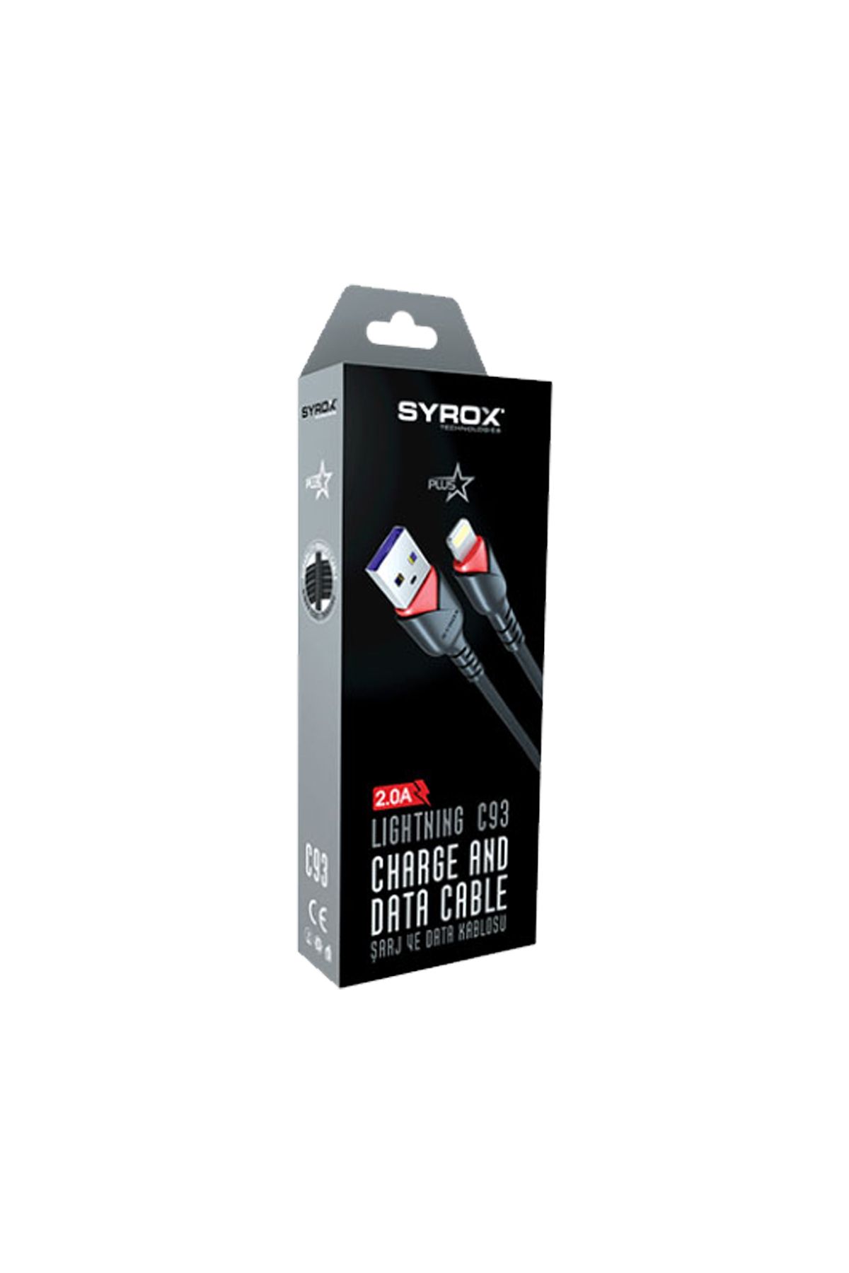 Syrox C93 Iphone Lightning Girişli 2.0a Hızlı Şarj Ve Data Kablosu C93 Tyc00445373429