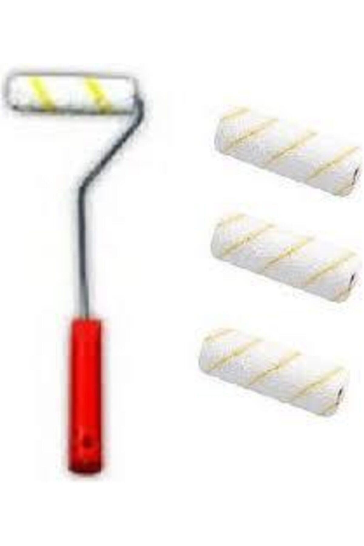 KL HOME Boyama İçin  Parmak Rulo  saplı  ve  3 Adet Yedek dahildir