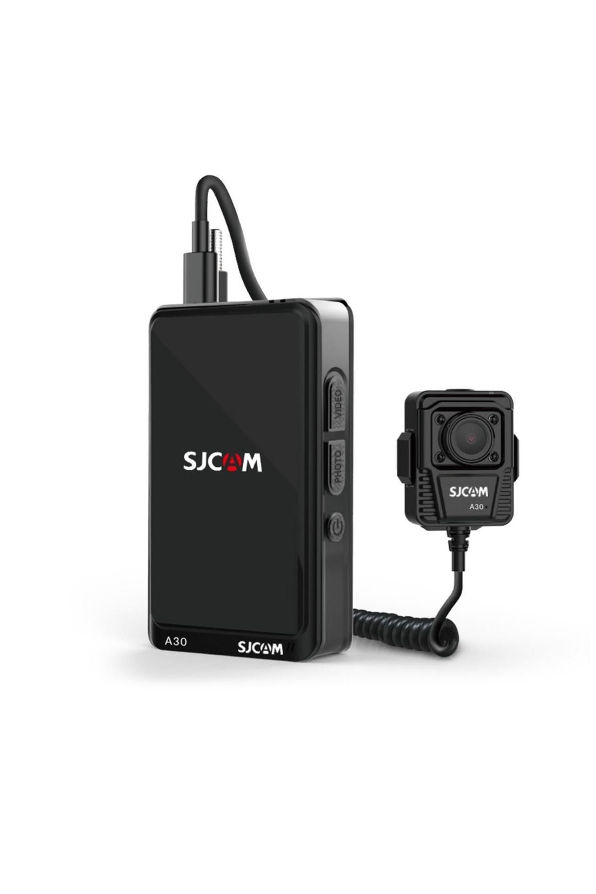 SJCAM A30 64gb 135° 16x Zoom Tak-çıkar Güvenlik Polis Ekipmanı Ip64 4” 5800mah 12mp Vücut Kamerası Siyah