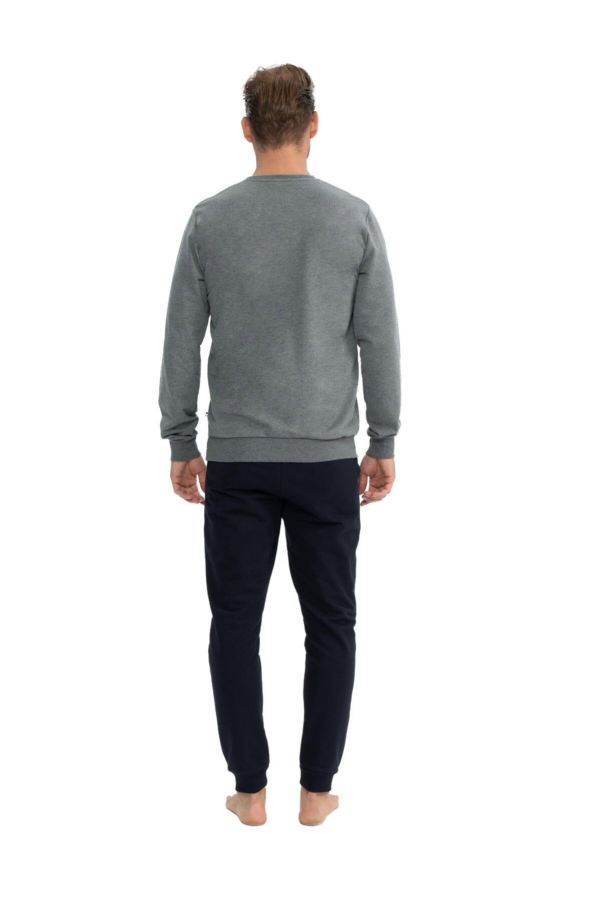 ست پیژامه و لباس خواب مردانه یقه گرد | یو اس پولو U.S. Polo Assn. 025K.PMZ1ETA.8GR8OU1.P8.KM11 TR - تصویر 2