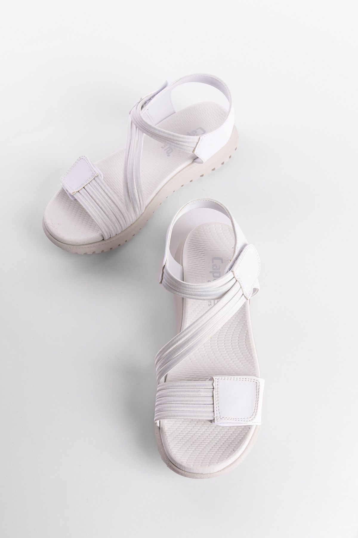 صندل سفید زنانه راحت اورجینال Capone Outfitters