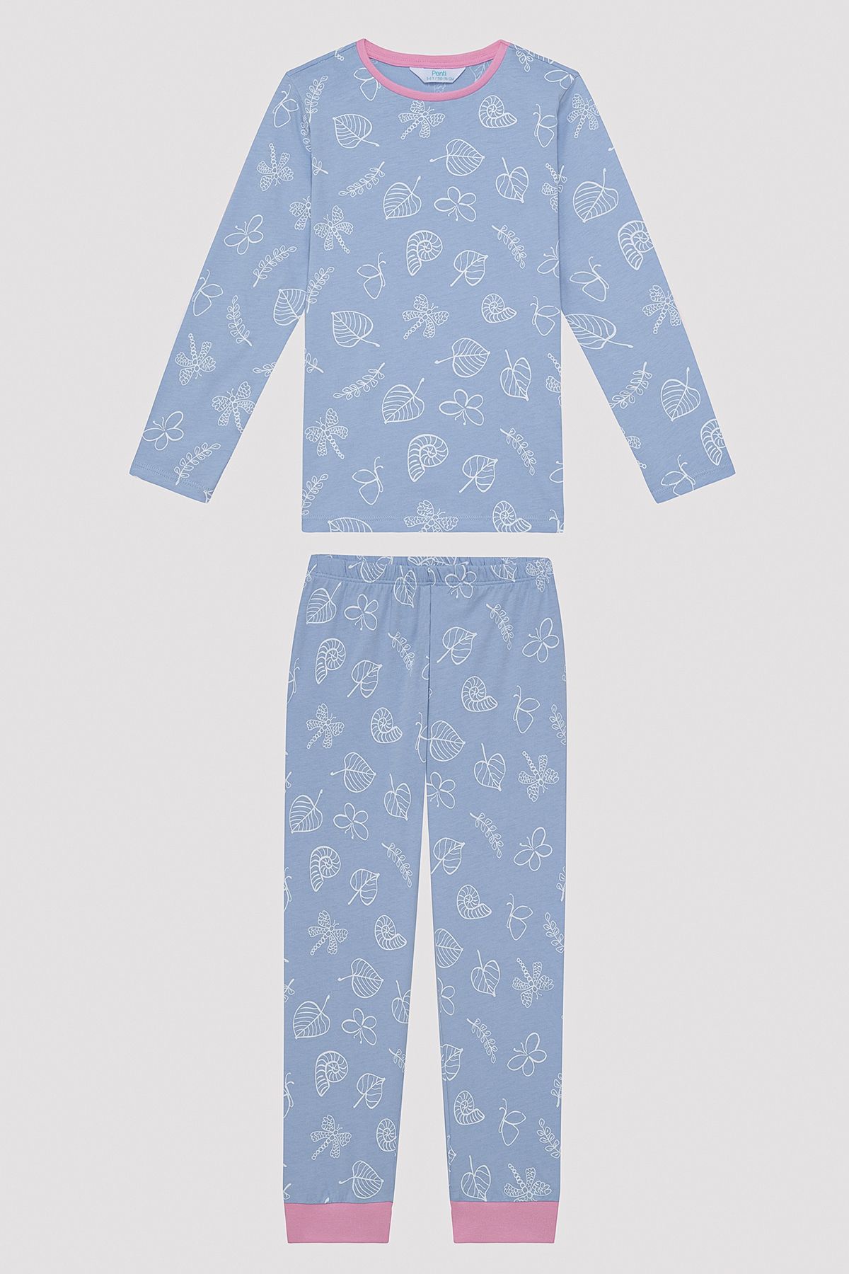 Penti-Set de pijamale multicolore 2 piese Fossil pentru fete 5