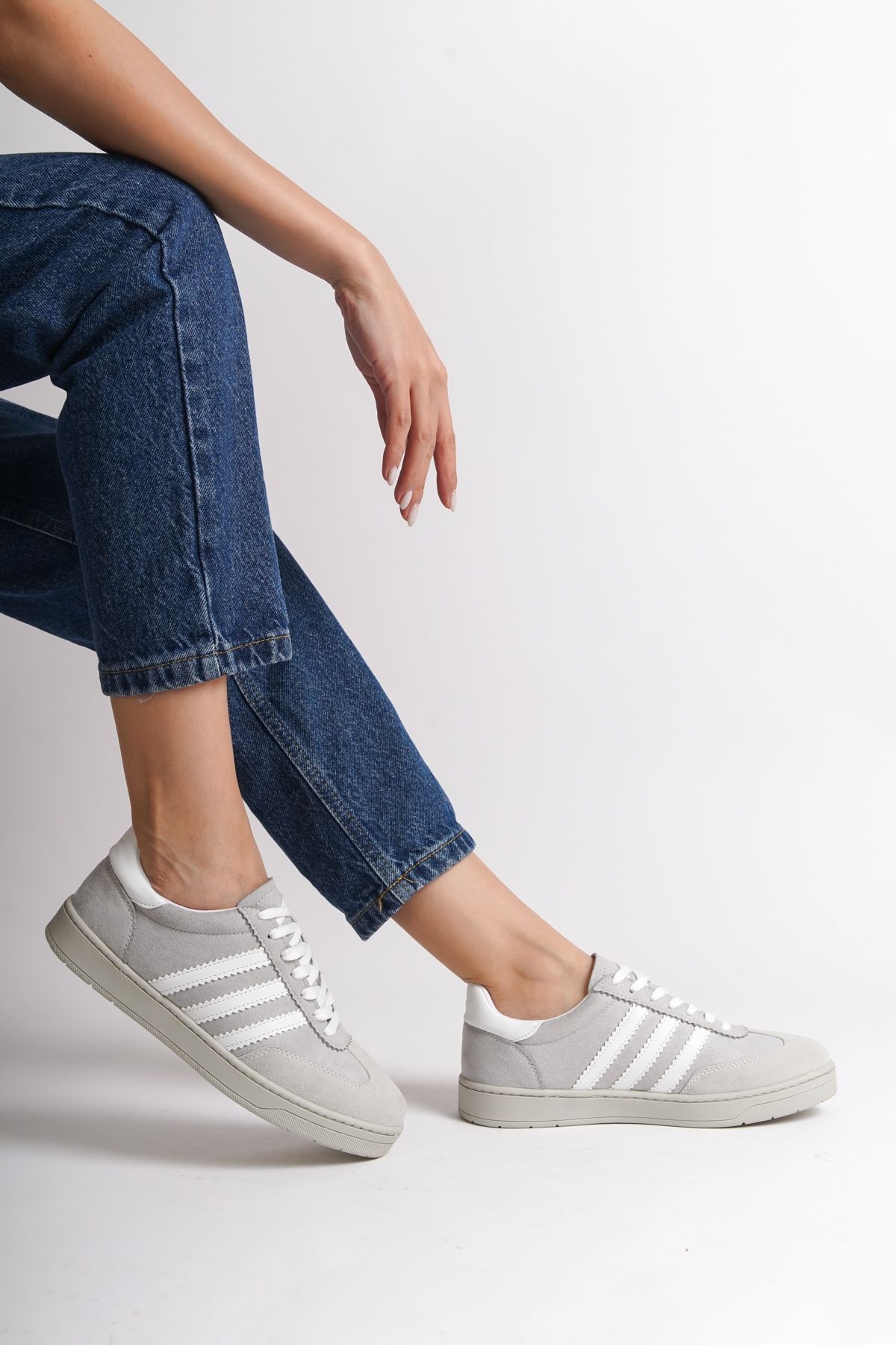 اسنیکر خاکستری زنانه کفش ورزشی اورجینال Capone Outfitters