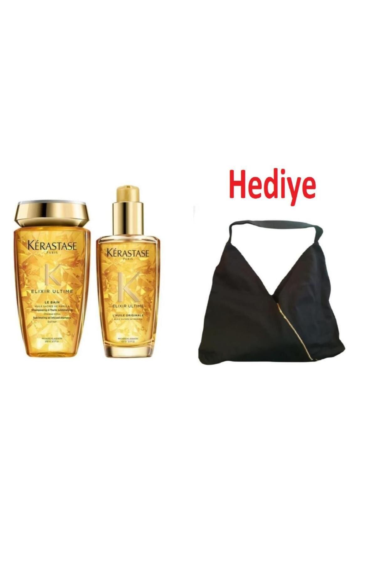 شامپو اکسیر لو بین 250 میلی لیتر + روغن براق کننده 100 میلی لیتر Kerastase