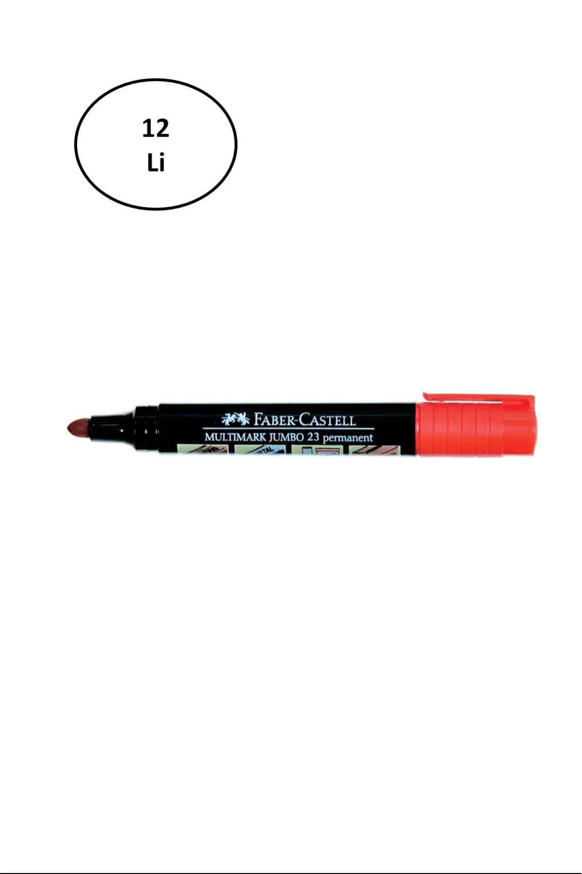 Heez Faber Castell Permanent Markör Jumbo 23 Kırmızı 12'li