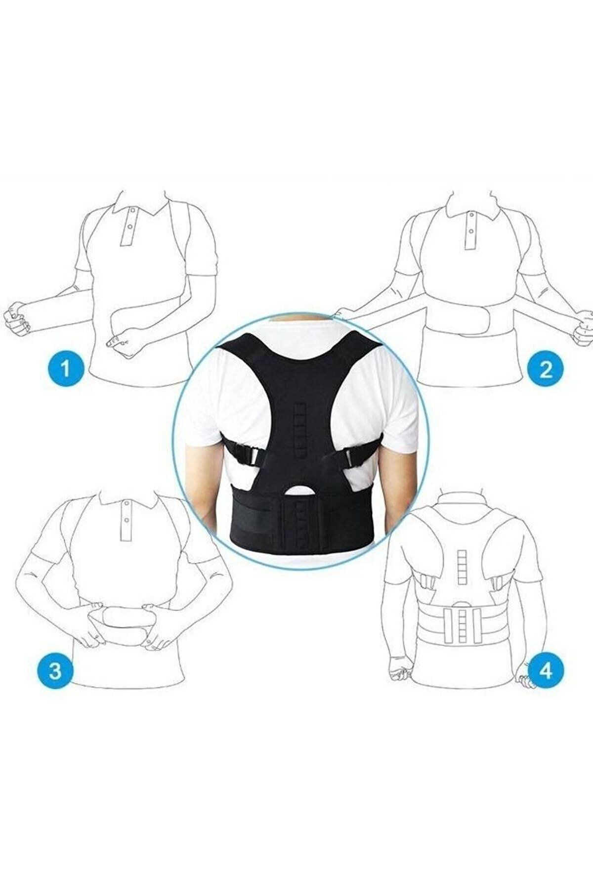 Ankaflex-Corset pentru postură verticală magnetică Exp Corset medical pentru spate și umăr Corset înclinat vertical unisex 7