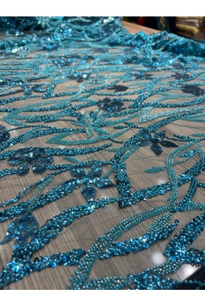 OsmanKumaşDantel Taş Boncuk İşlemeli Dantel