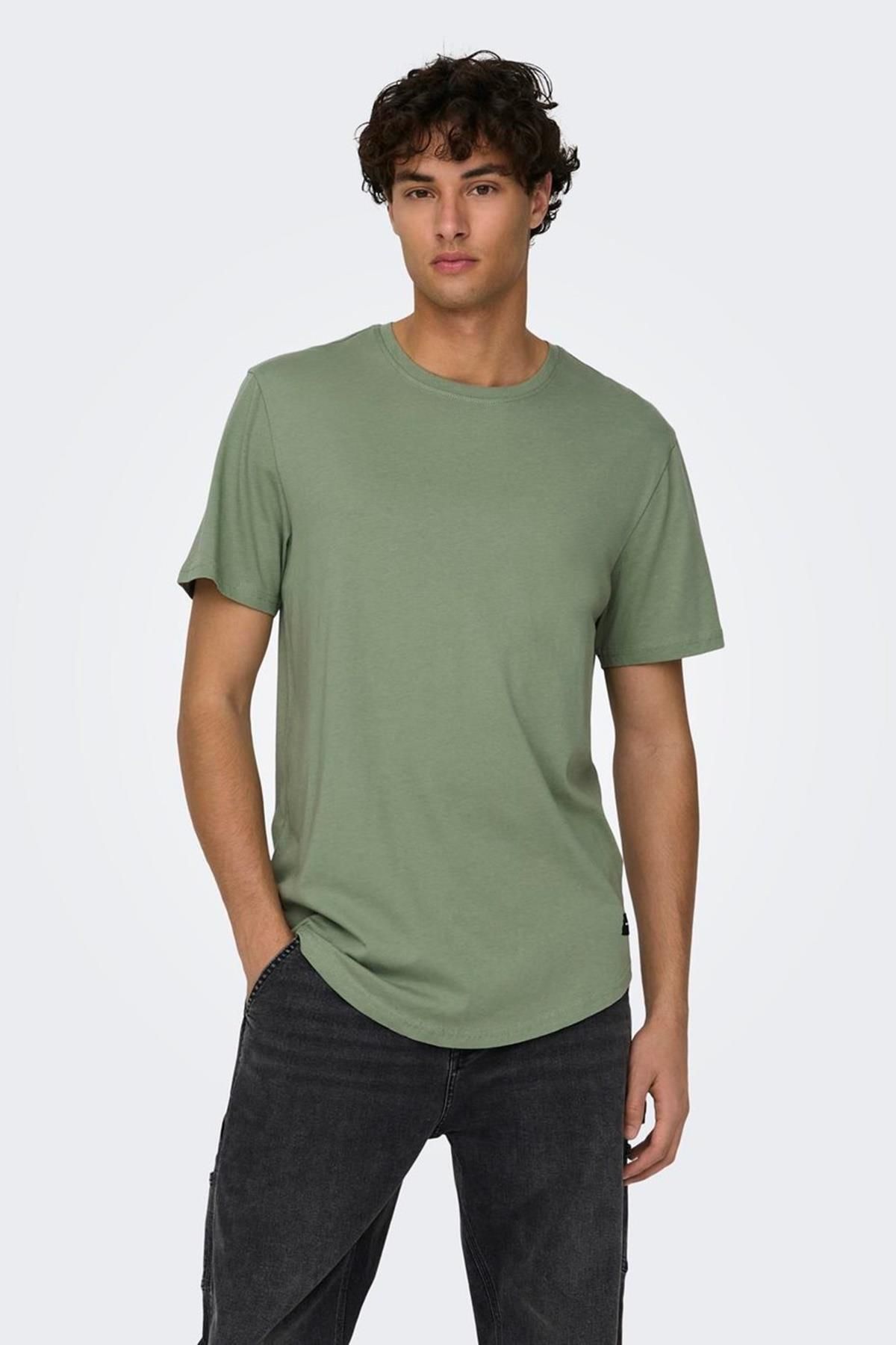 Onsmatt Longy Ss Tee Noos Green 22002973 Only & Sons