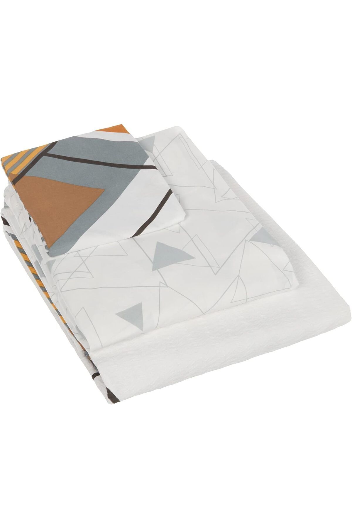 STOREMAX Dante Geometrik Desenli%100 Pamuk Pike Takımı, Taba, Tek Kişilik NewDesing 646268