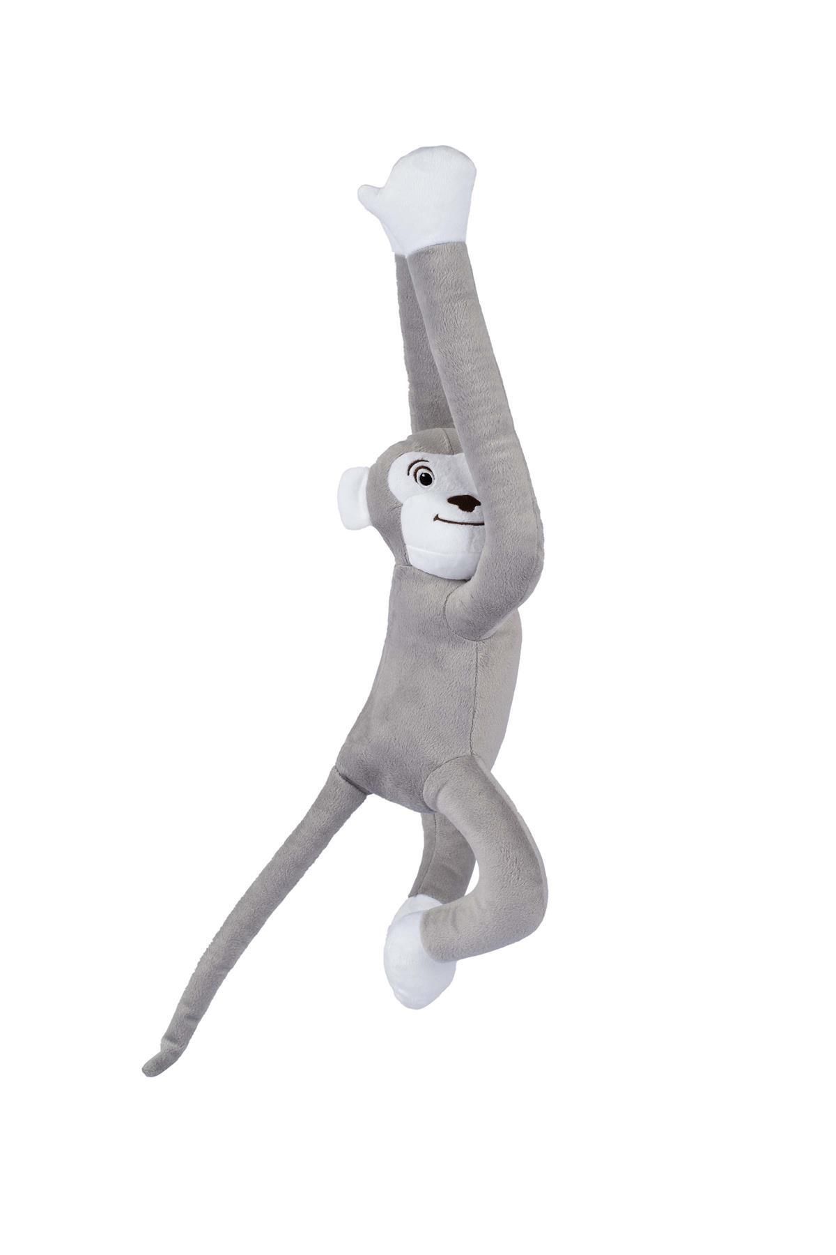 Boumini-Toys Plush Monkey Hugging the Neck with Gray Hands and Snaps 55 Cm 2