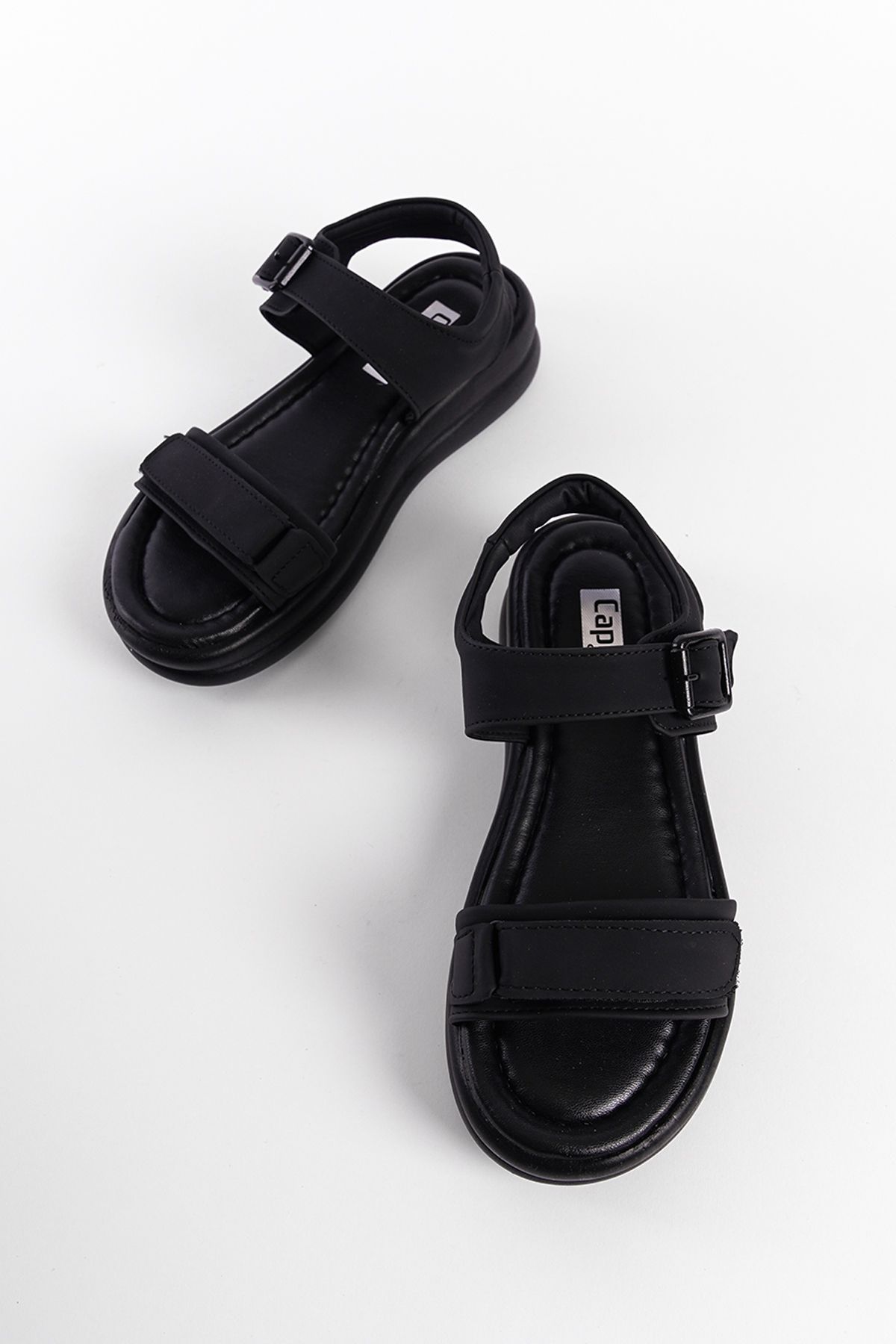 صندل مشکی زنانه های مبتنی بر راحتی Capone Outfitters