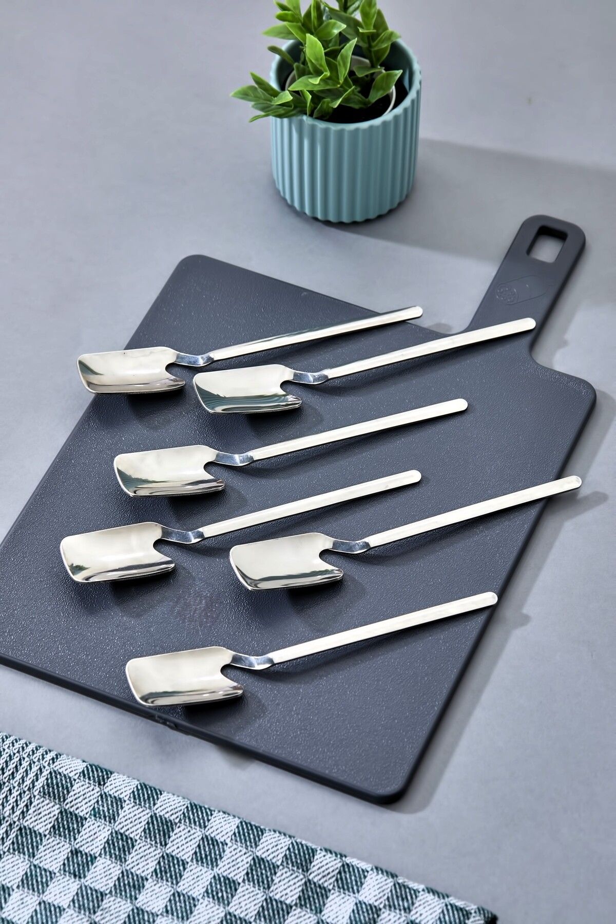 FBZhome-Lux - Set of 6 Dessert and Ice Cream Spoons - Stainless 304 Quality Steel 1