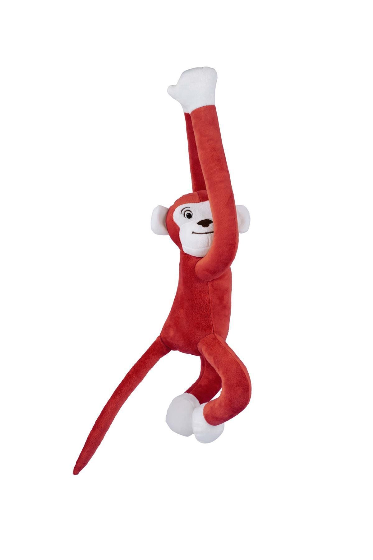 Boumini-Toys Plush Monkey Hugging the Neck with Red Hands and Snaps 55 Cm 2