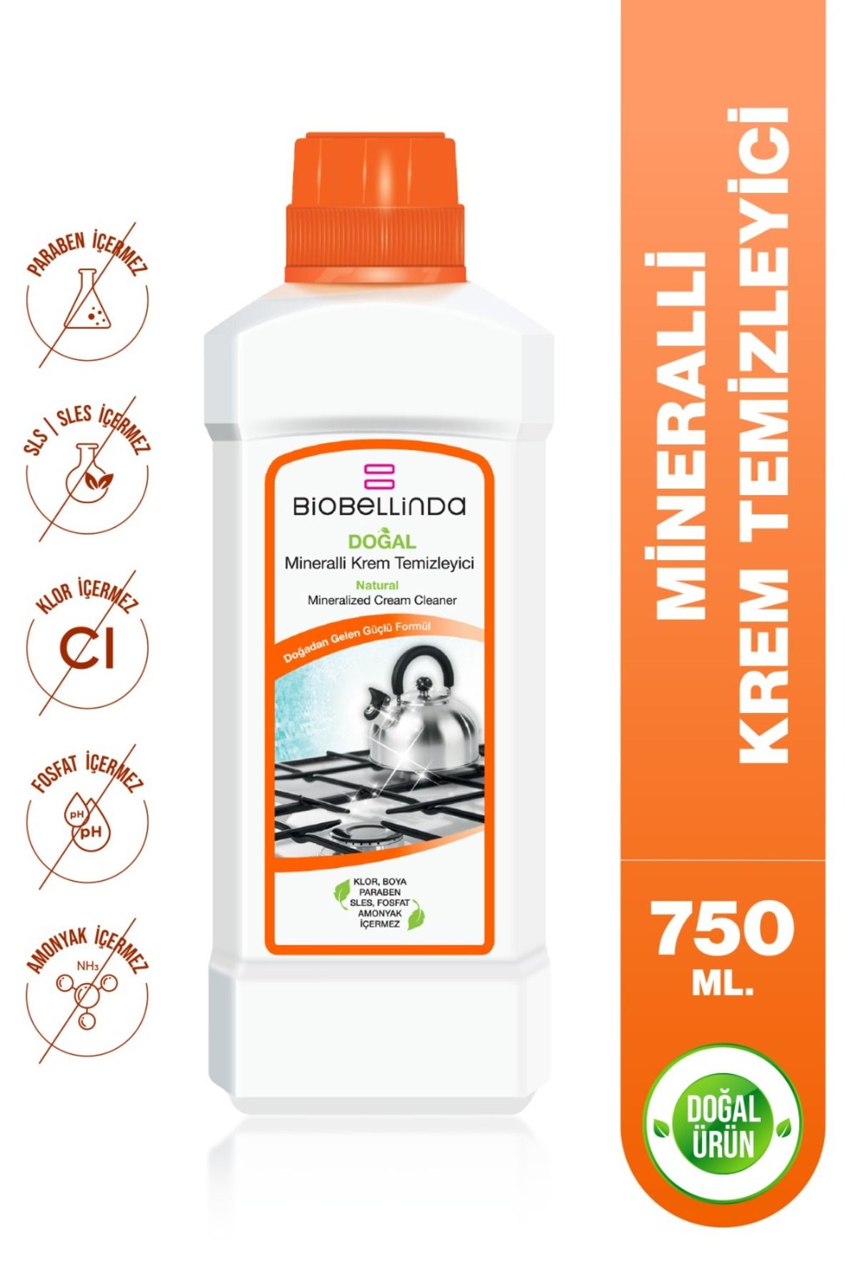 BioBellinda Mineralli Krem Temizleyici 700ml(1050gr)