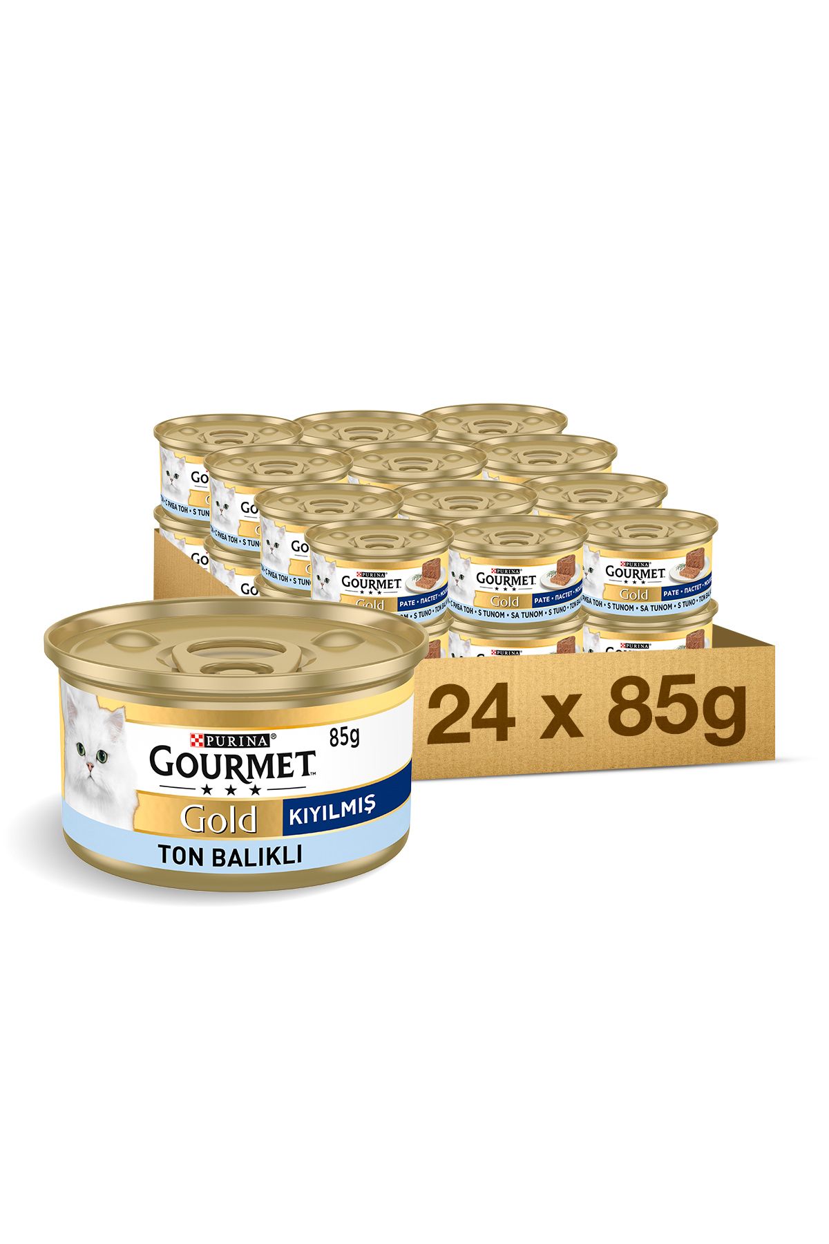 Gourmet Gold Kıyılmış Ton Balıklı Kedi Konservesi 24x85gr