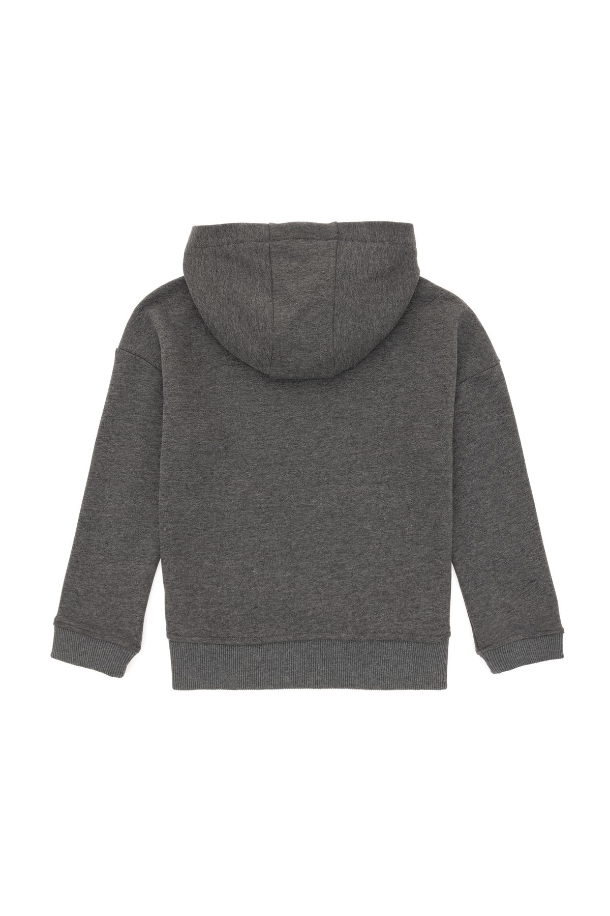 U.S. Polo Assn.-Boy's Hooded Basic Sweatshirt - Anthracite Melange 50298269 -Vr081 2