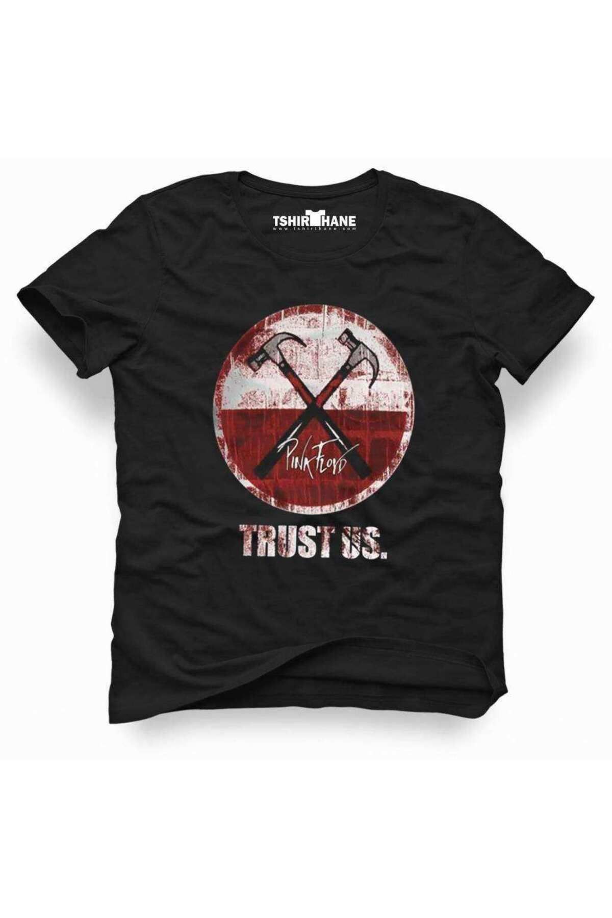 Tshirthane-Pánské Slim Fit tričko Slim Fit s potiskem Pink Floyd Trust Us Rock Metal Music 1