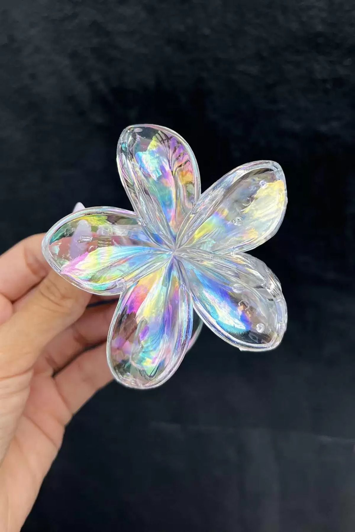 FUDER-Transparent Color Hologram Lotus Flower Figure Latch Buckle 2