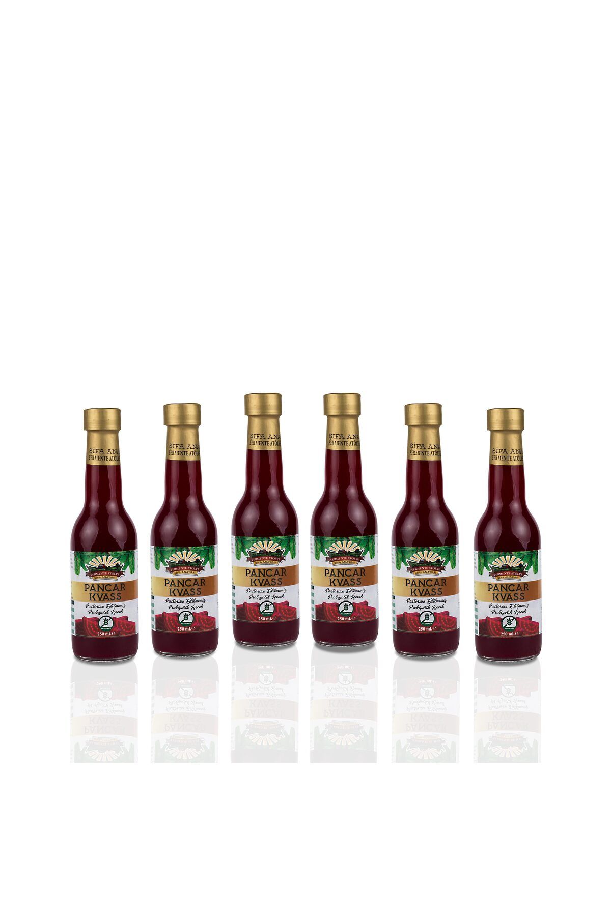 ŞİFA ANA 6 Adet Pancar Kvass (250ml.) Cam Şişede