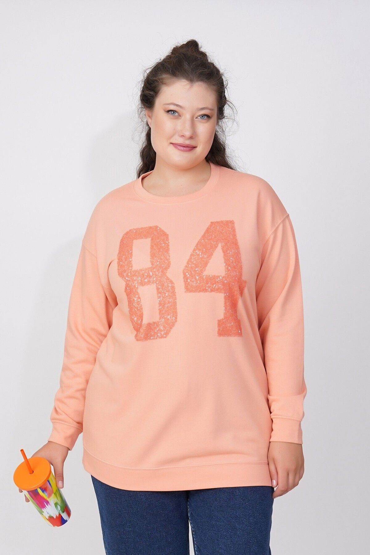 Büyük Moda-84 Sequin Decorated Sweatshirt 1