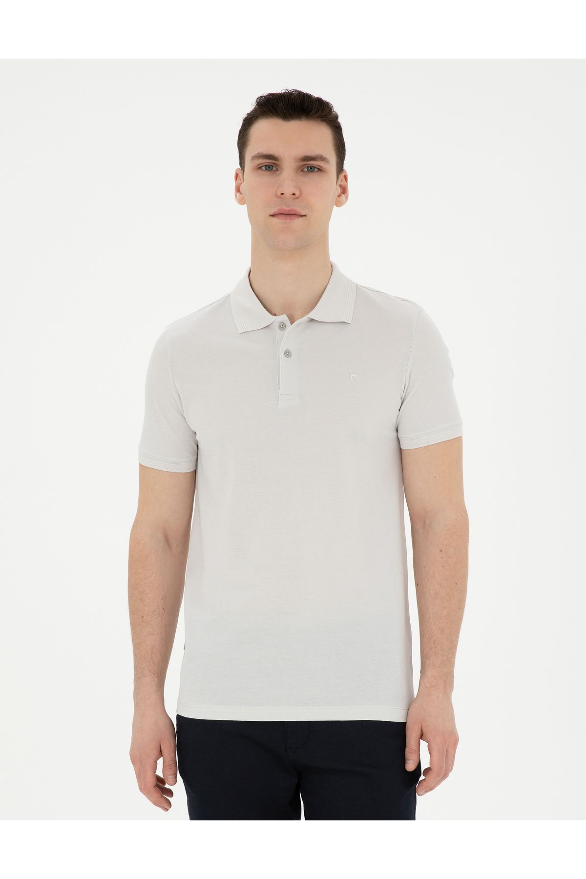 Pierre Cardin-Tricou de bază slim gri deschis 50291625 -VR001 3