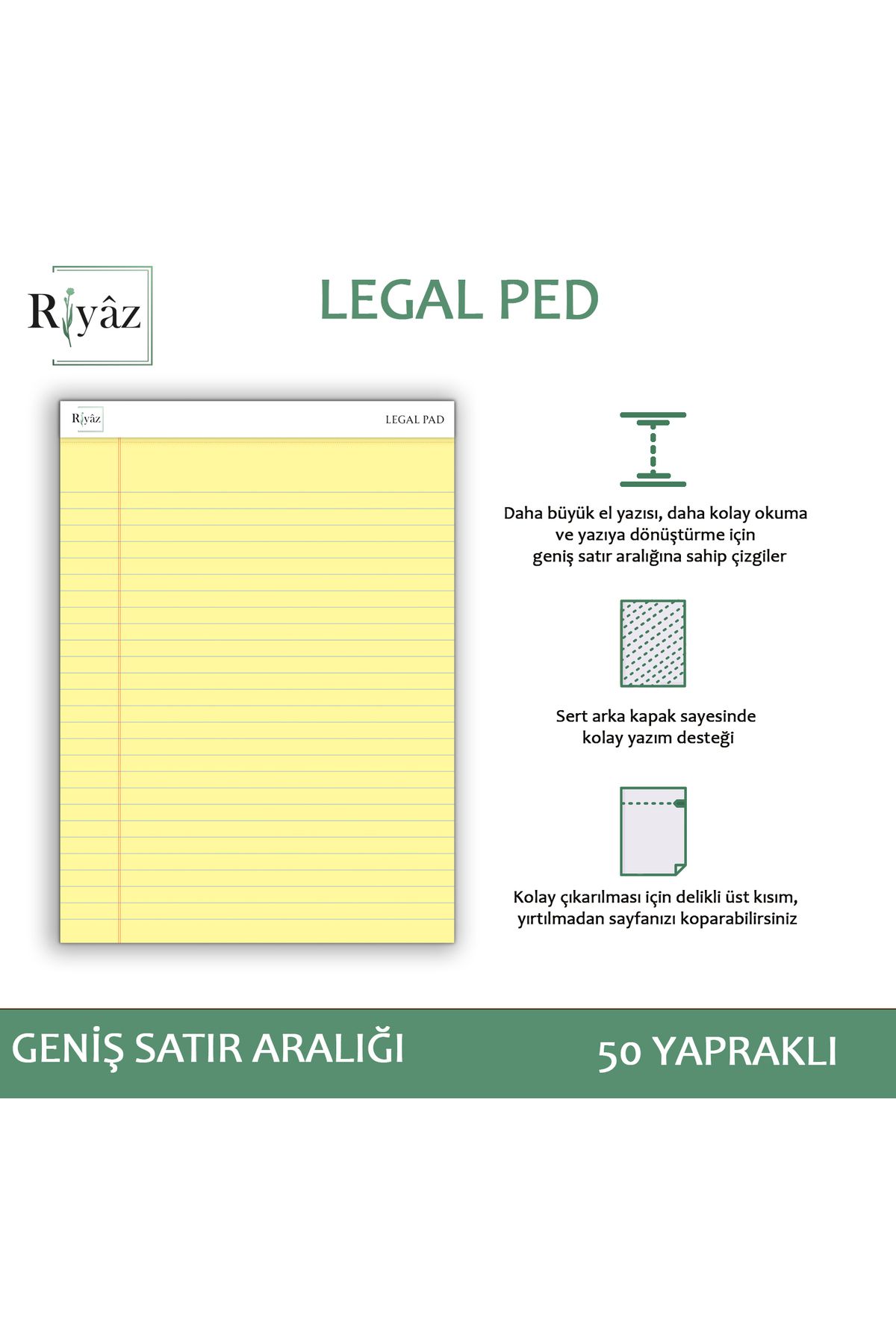 riyaz-3 Legal Pads - for Notepad, Notepad and Notebook, 50 Sheets, Wide Range of Lines 4