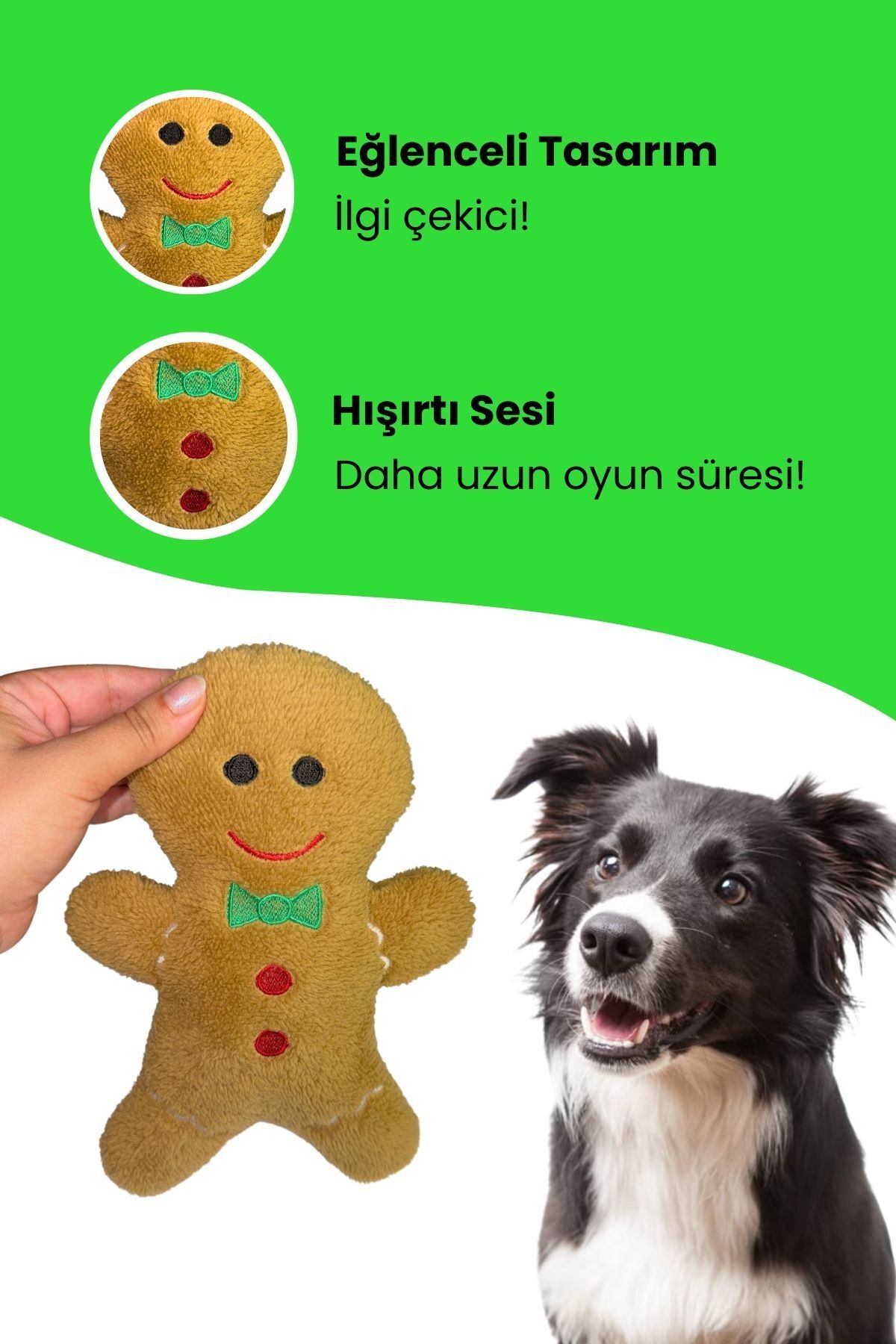 Havhav-New Year's Cookie Plush Dog Toy with Rustle Sound Plush Cookie Dog Toy 2