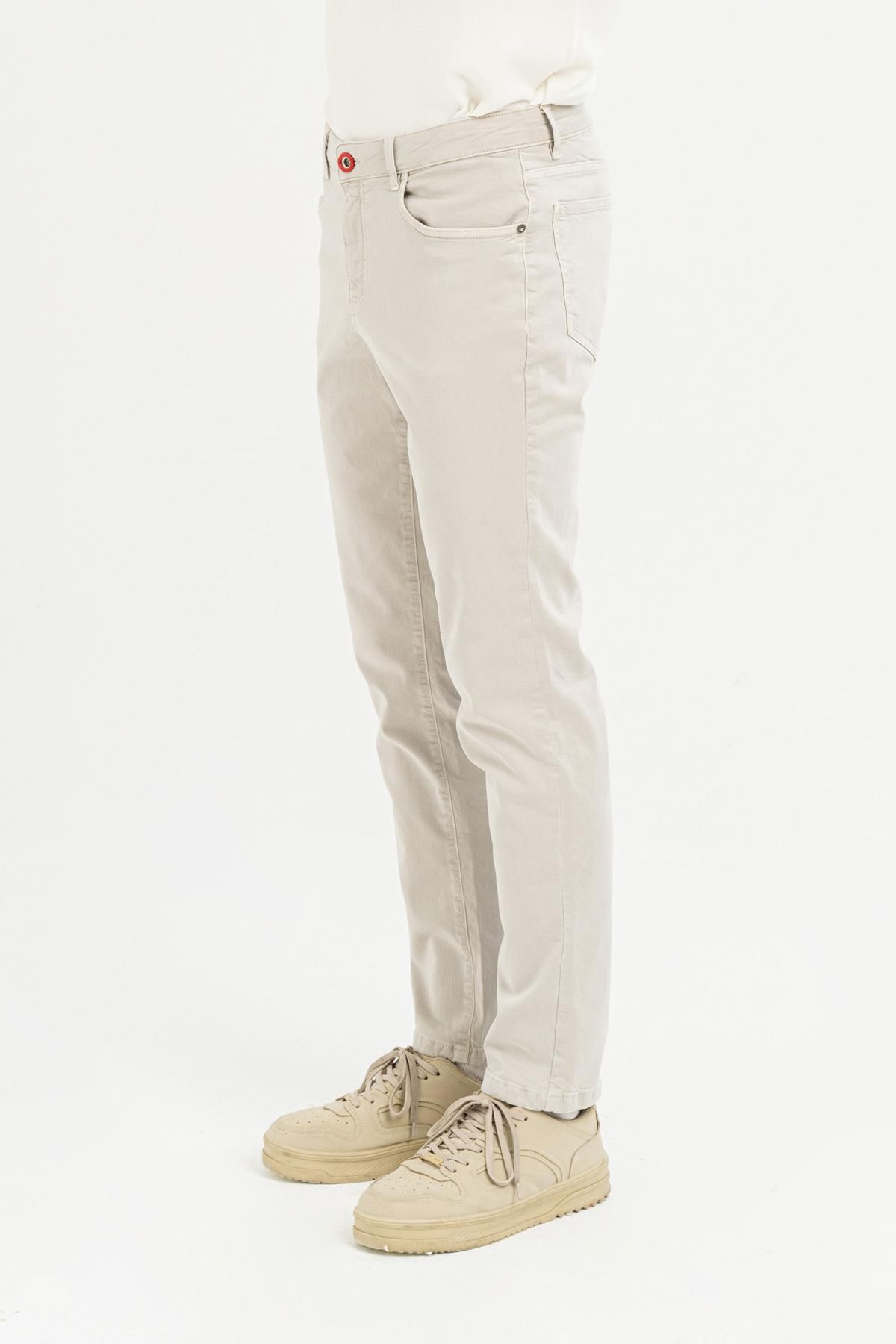 GMG FIRENZE-Stone Colored Men's Trousers - Standard Waist, Regular Fit Gu24mss01210 2