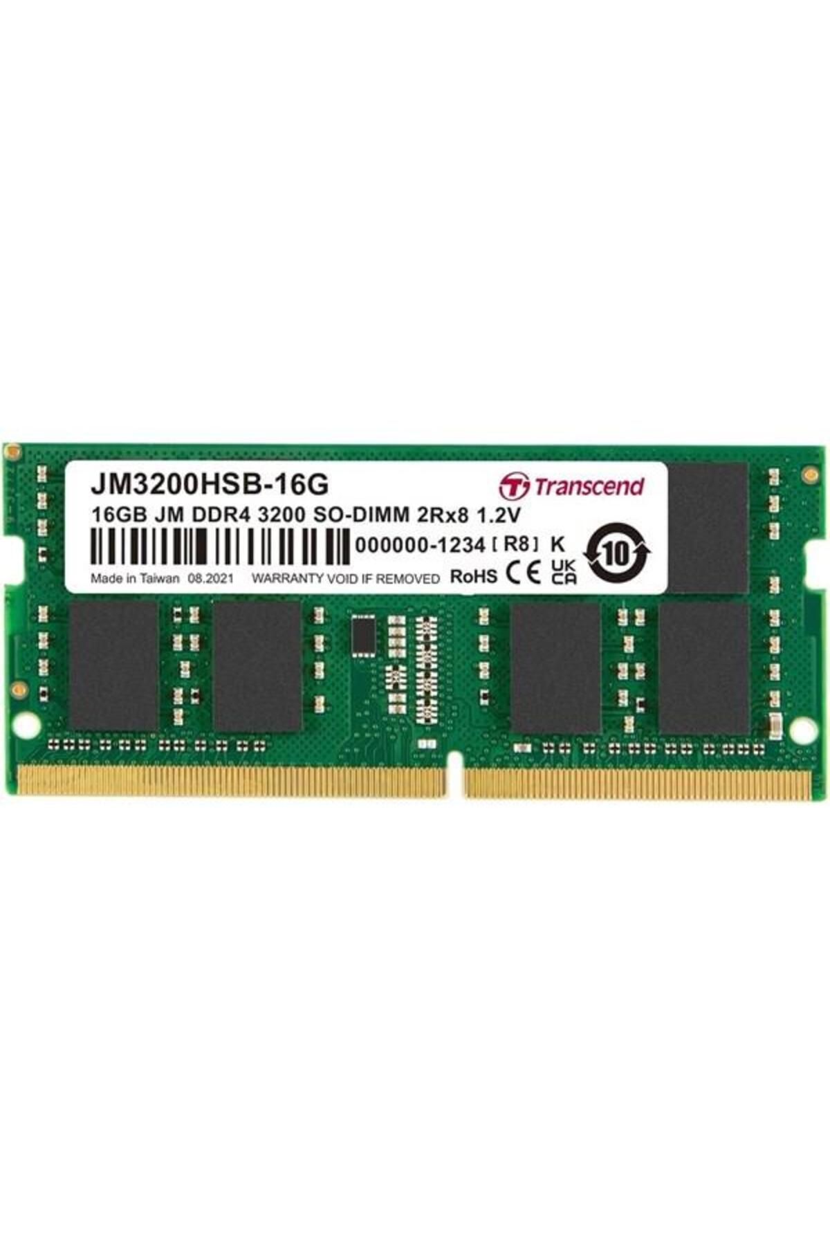 Transcend Jm3200hsb-16g 16gb Ddr4 3200mhz Cl22 1.2v Lenovo Uyumlu Notebook Ram