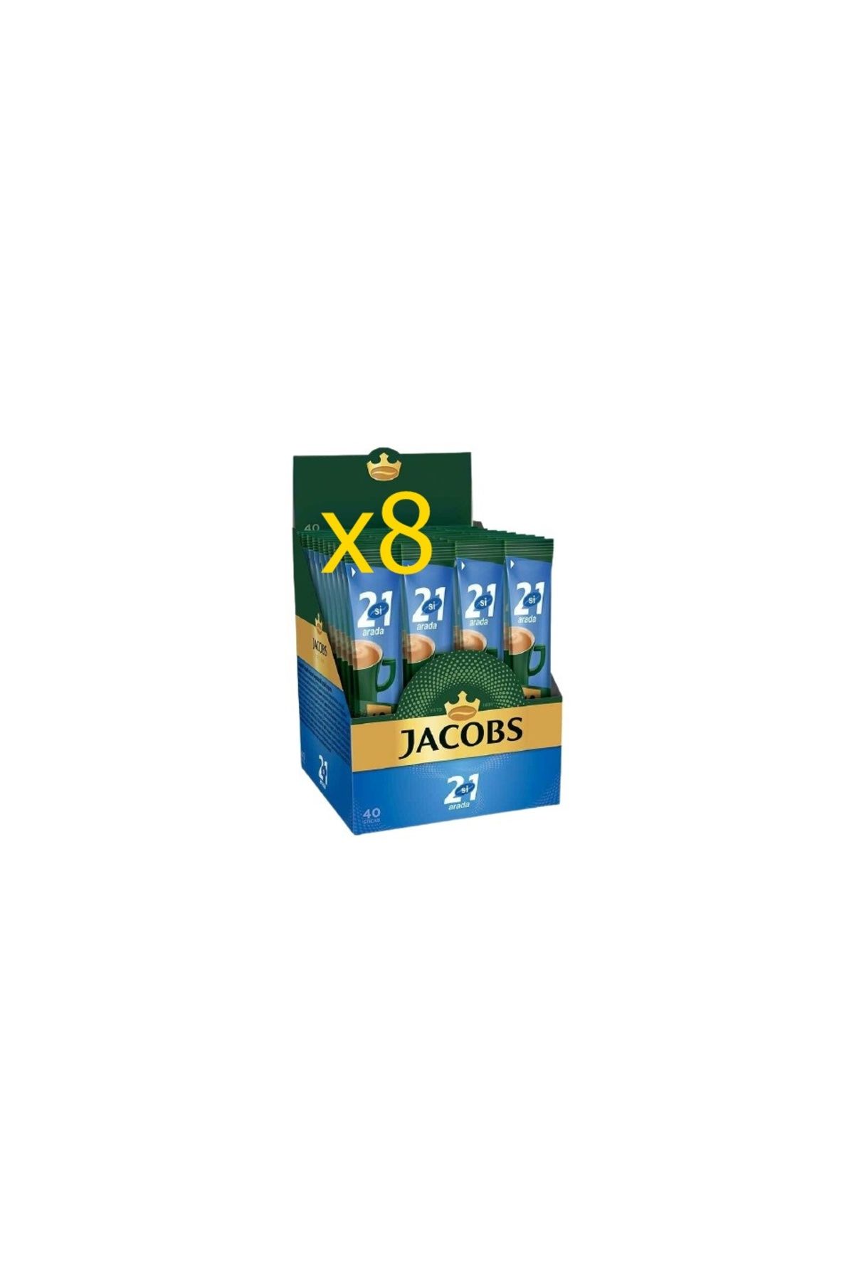 Jacobs 2 Sİ 1 ARADA KAHVE 1 KOLİ (8 Kutu*40'lı)