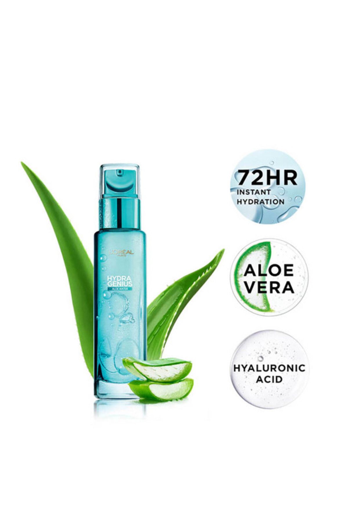 L'Oreal Paris-L'Oréal Paris Hydra Genius Aloe Water 72H Liquid Moisturizer Normal to Dry skin 70 ML 2