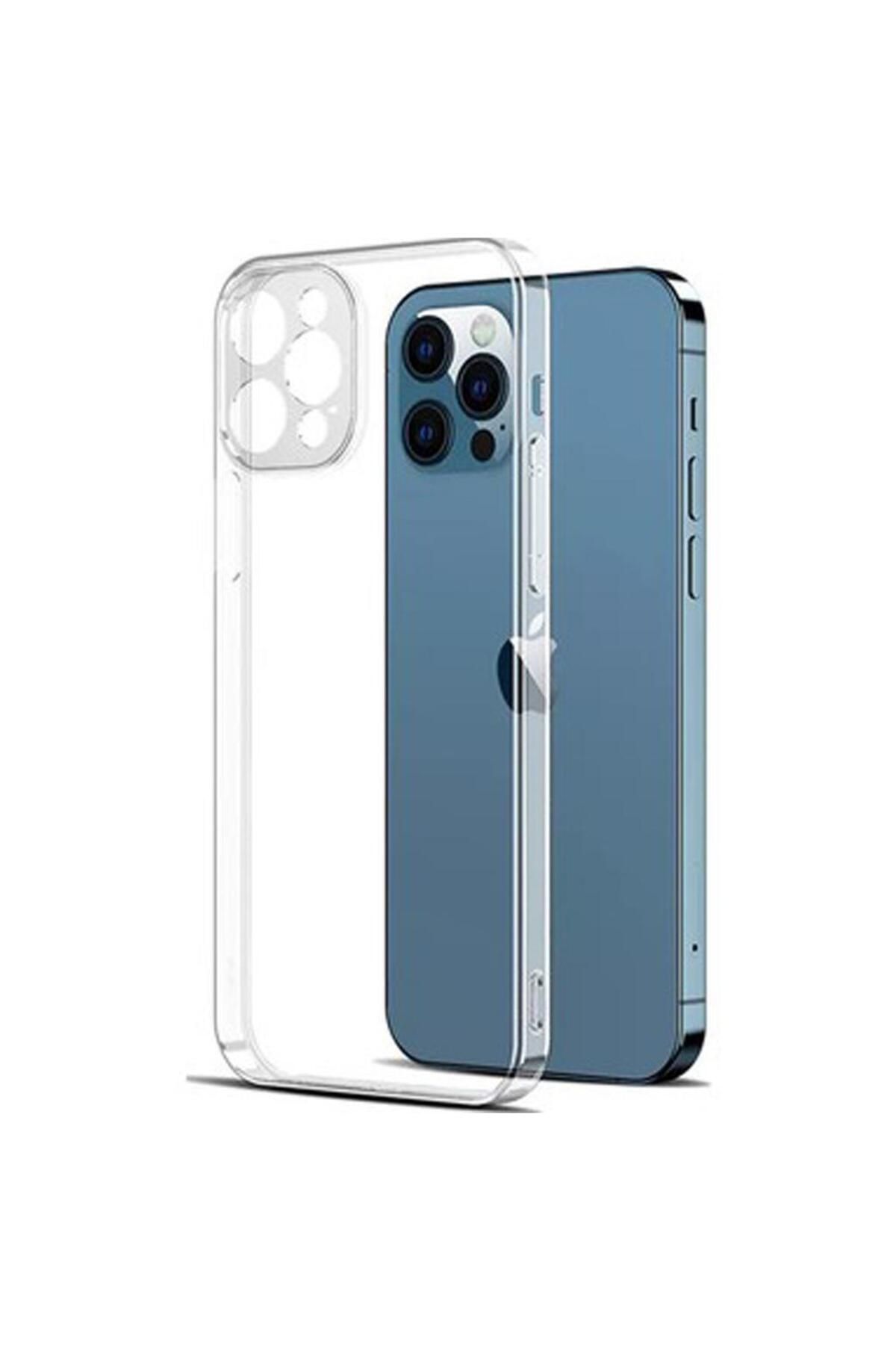 bzontech Apple iPhone 13 Pro Max Şeffaf Kamera Korumalı Soket