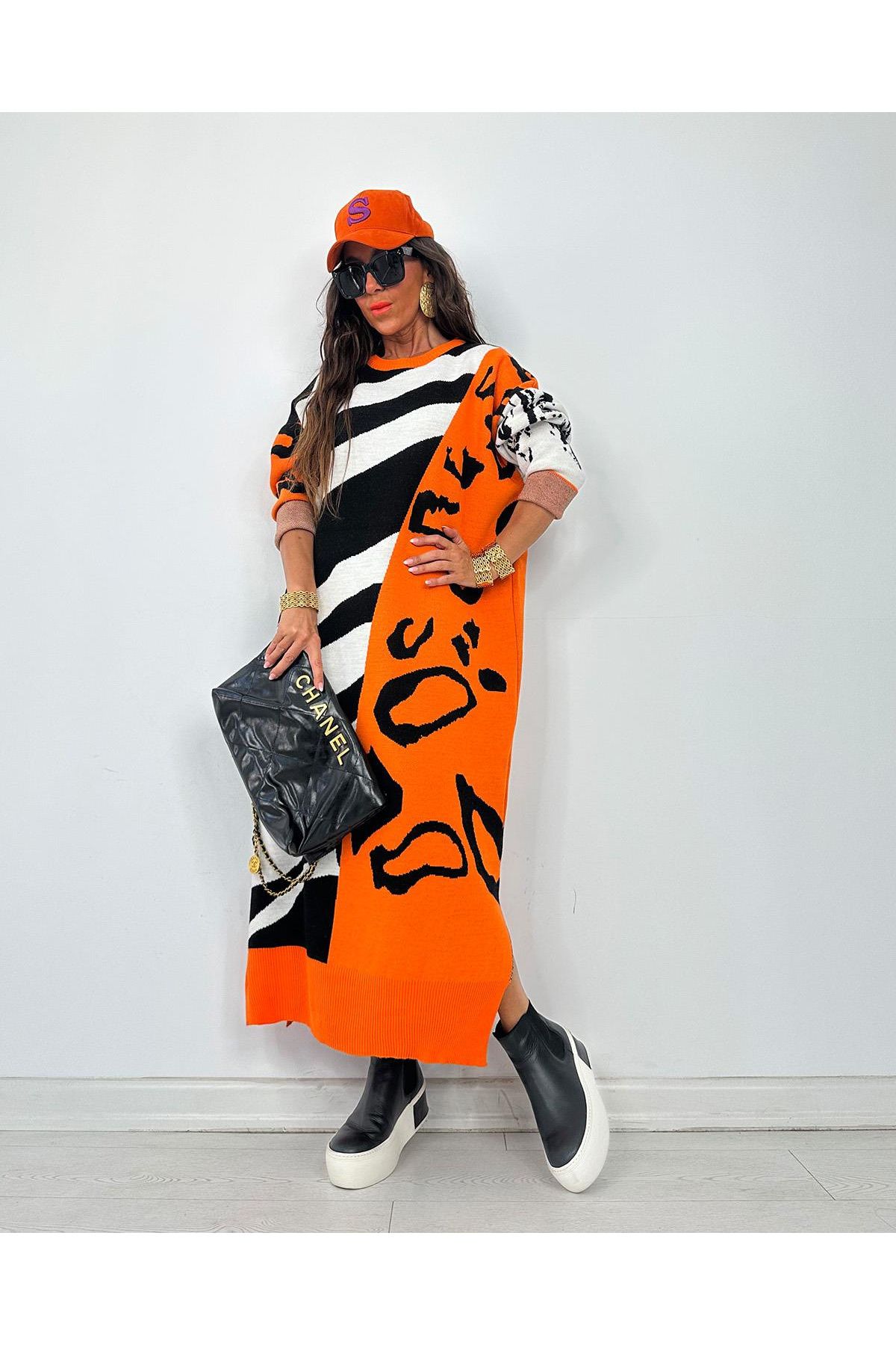 My Sista-Marbella Zebra Tango Orange Dress 6