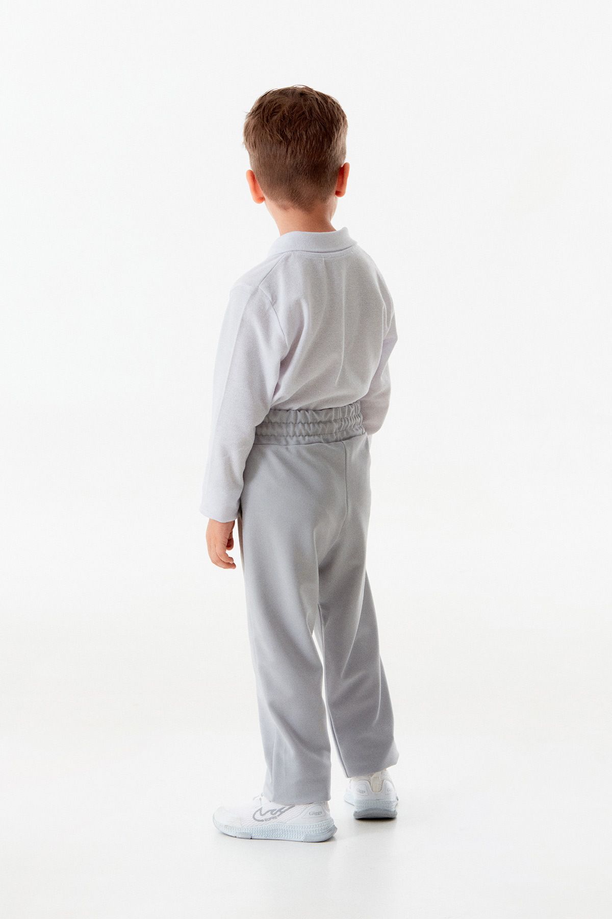Fulla Moda-Body pentru copii unisex cu guler cămașă de bază 4
