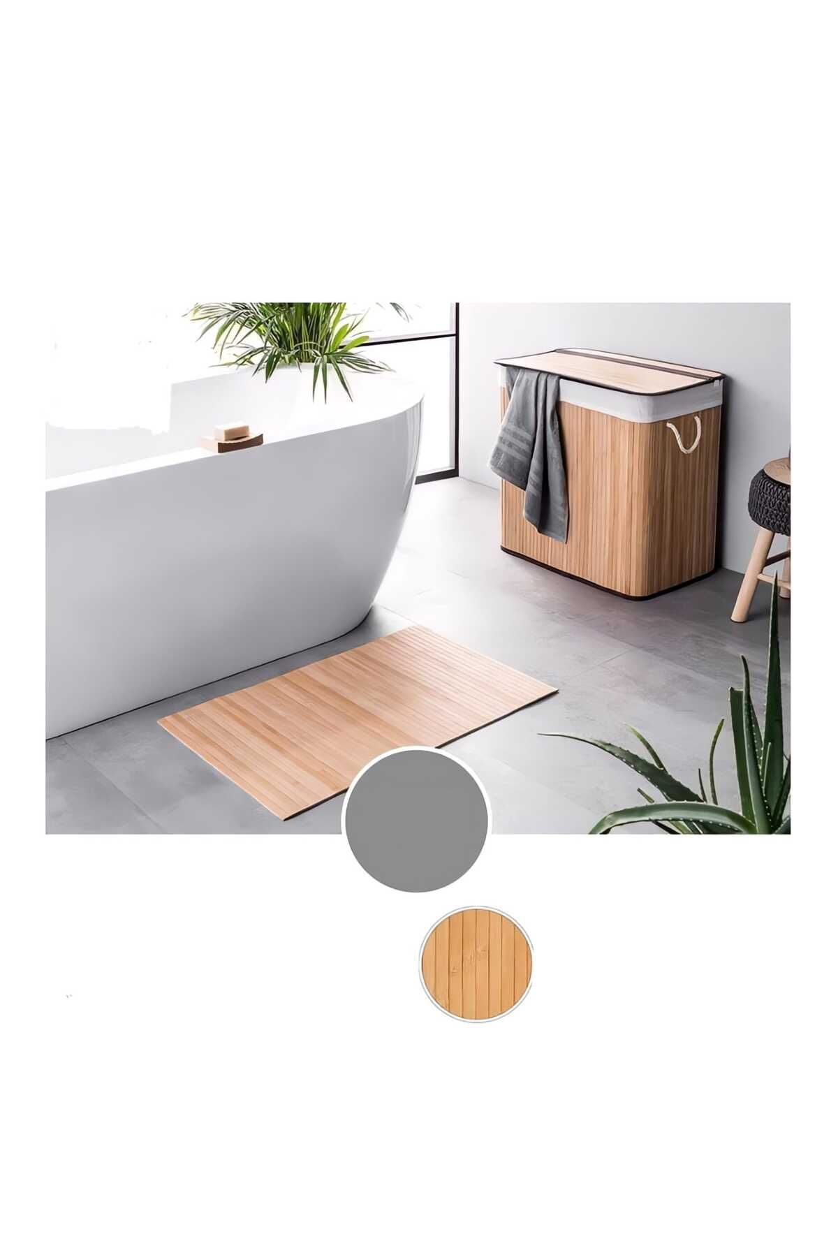 MEHAY HOME-Luxury Bamboo Non-Slip Bathroom Mat - Waterproof - Multi-Purpose Mat 50*120 Mhy003 3