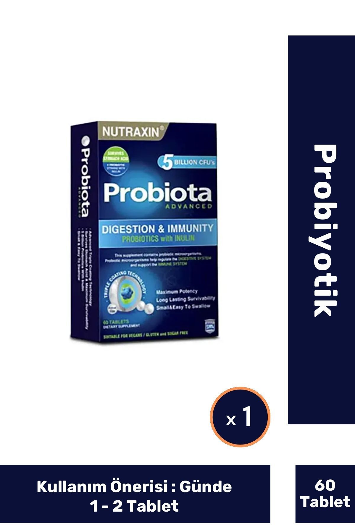 Fit1001 Probiota Advanced Probiyotik Kompleks Içeren Takviye Edici Gıda 60 Tablet