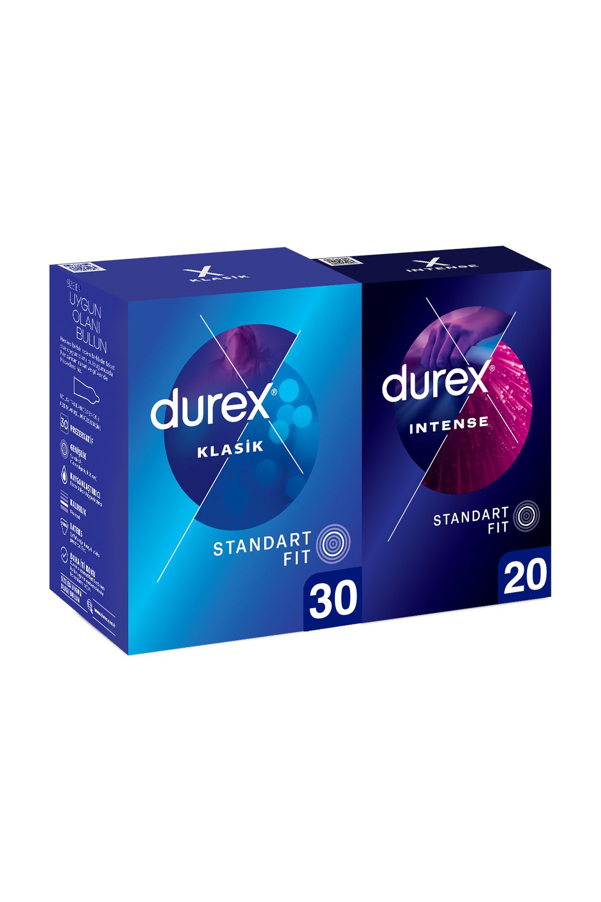 Durex Klasik Kondom 30 Lu Ve Intense Uyarıcı Prezervatif 20 Li