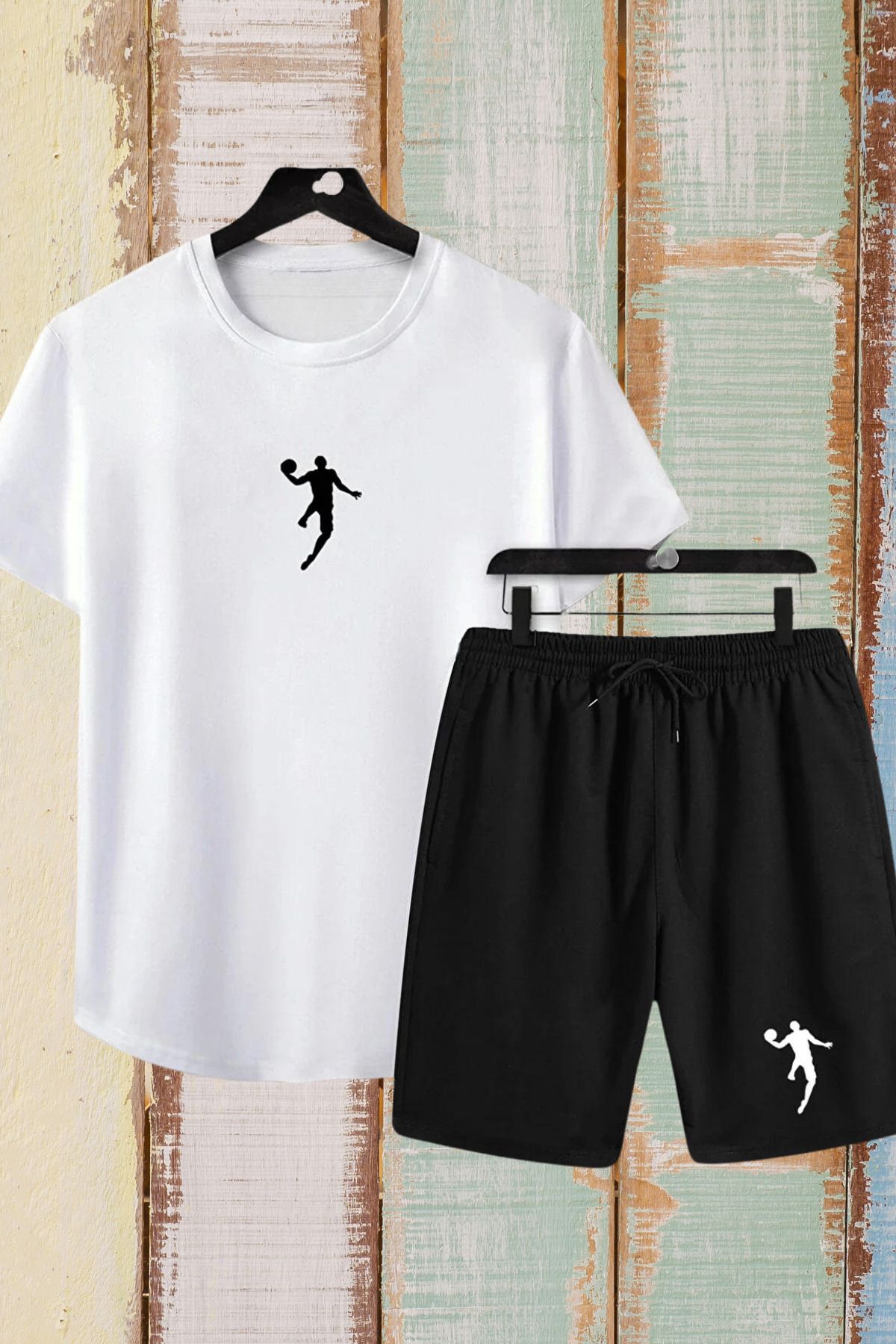 ModaSphere Unisex Futbolcu Baskılı Şort ve Tişört Takımı
