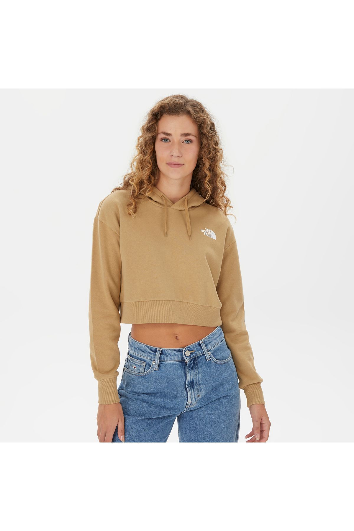 THE NORTH FACE-Dámska hnedá mikina The North Face Trend Crop Hoodie 1