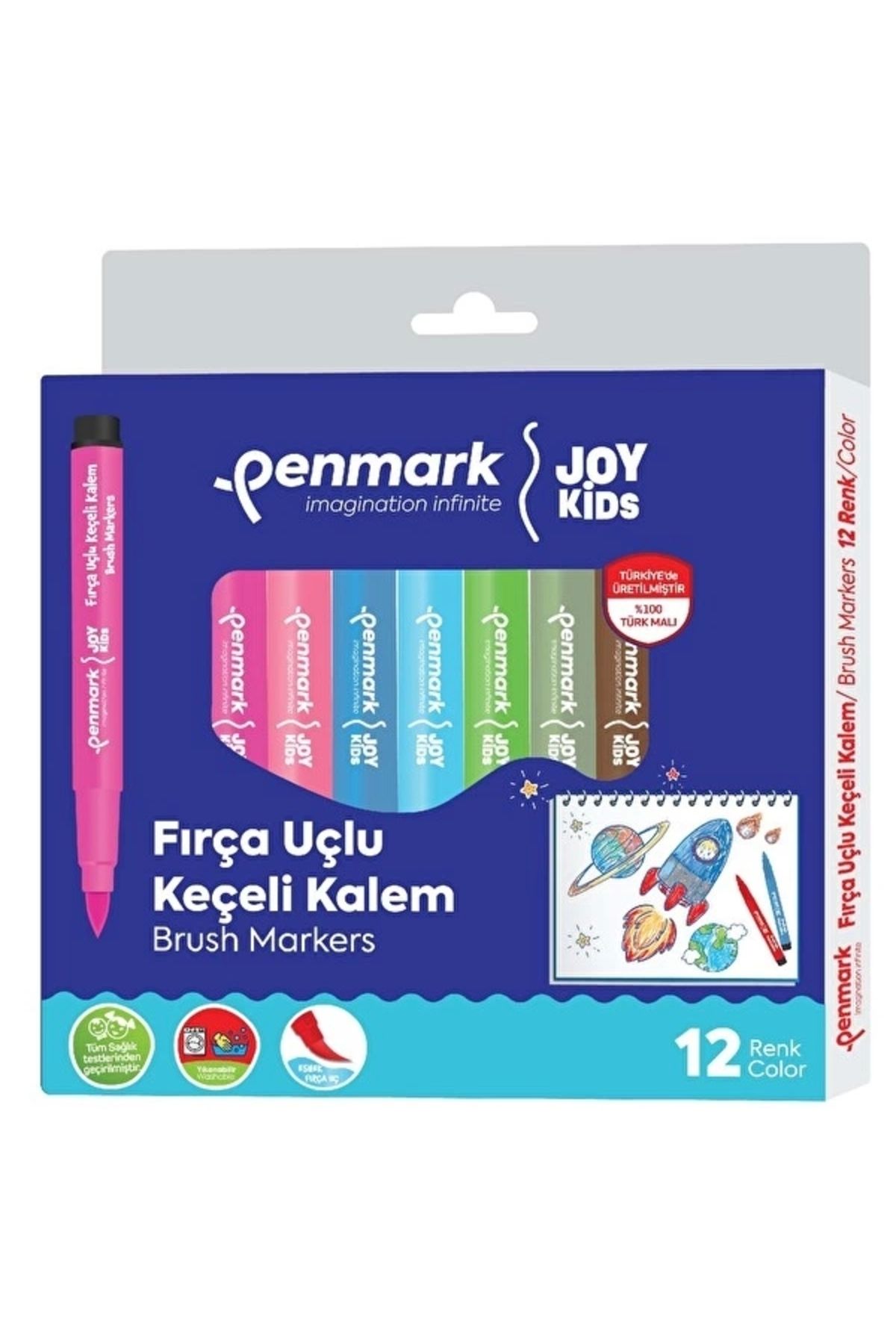penmark-Süper Yıkanabilir Brush Uçlu Keçeli Kalem 12 Lı Set 1