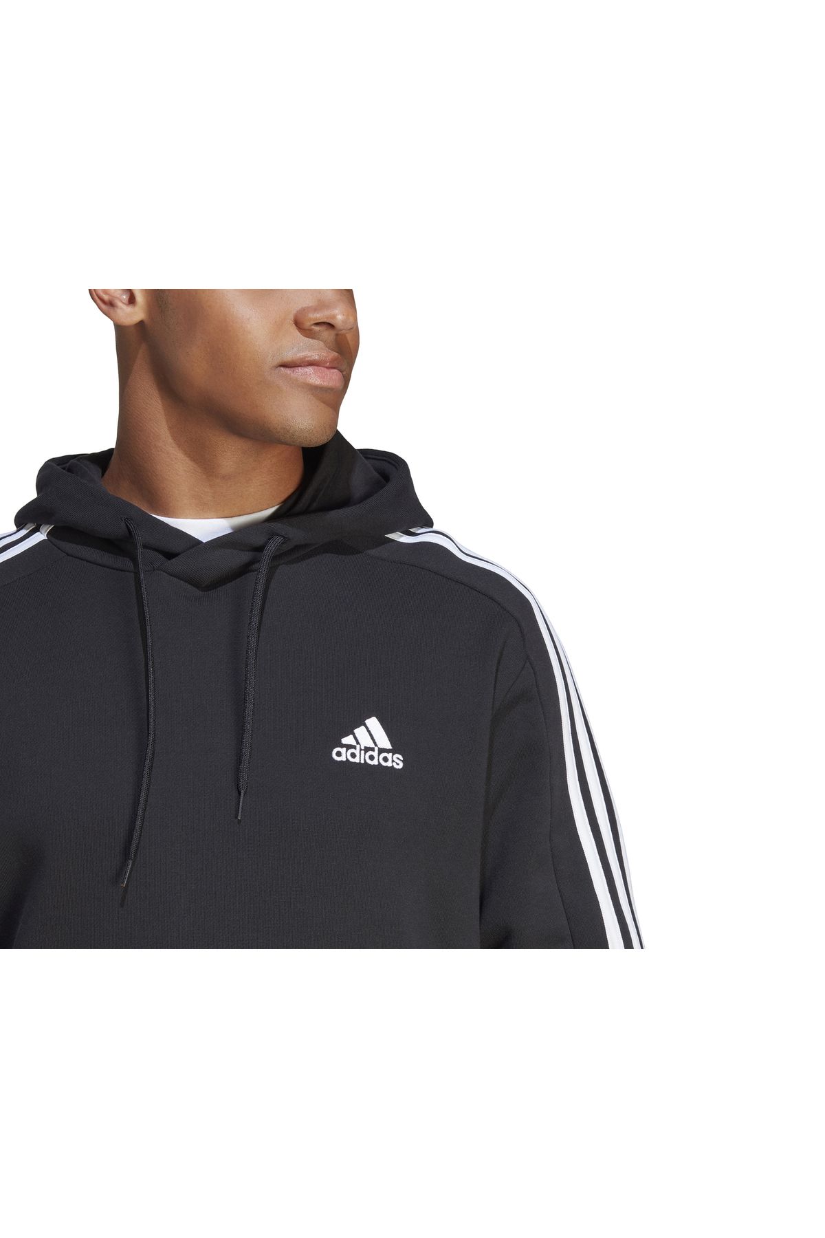 adidas-Pánské ležérní mikiny M 3S Ft Hd - IC0435 Černá 6