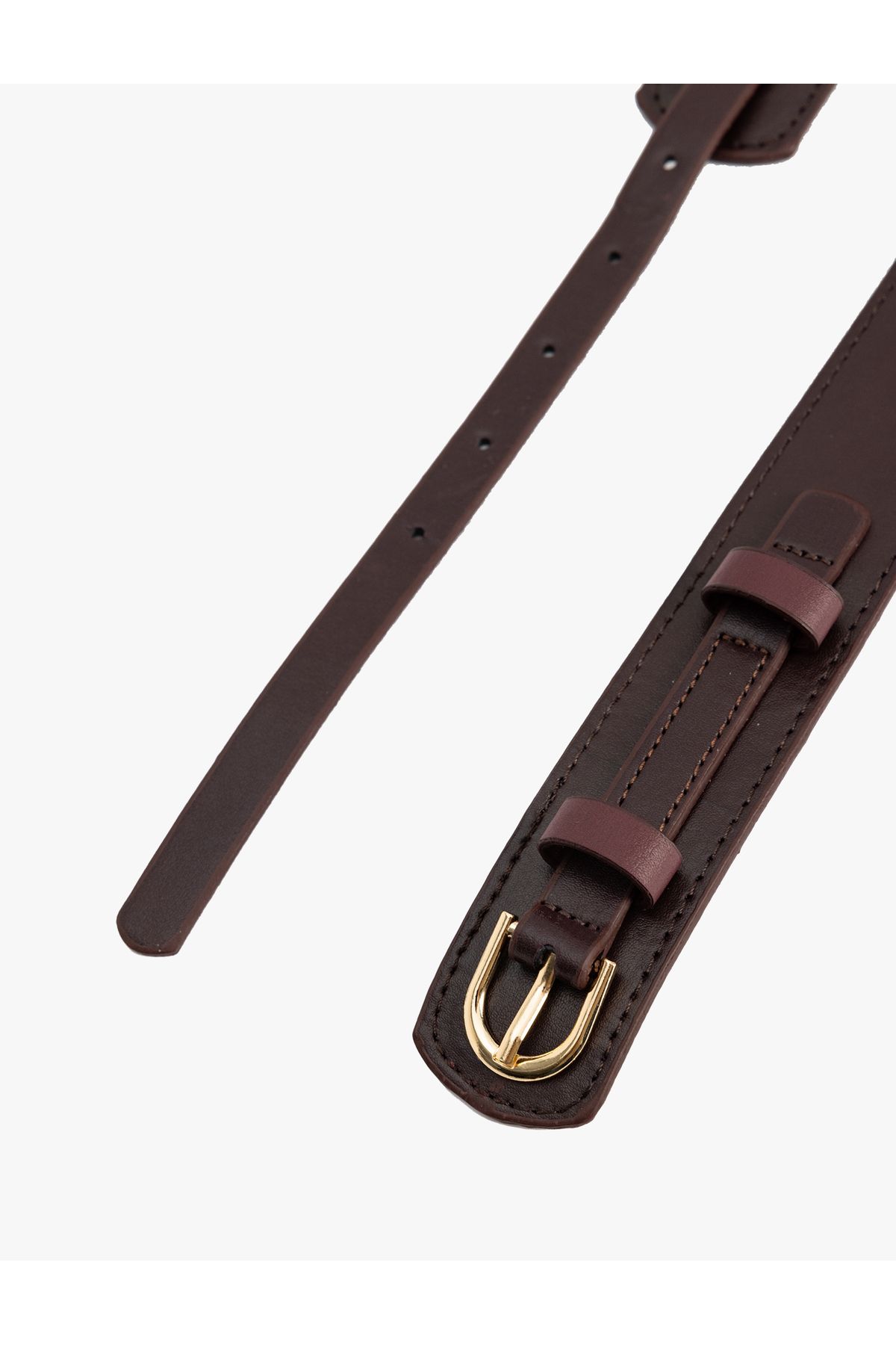 Koton-Faux Leather Belt - Double Layer with Metal Buckle 3