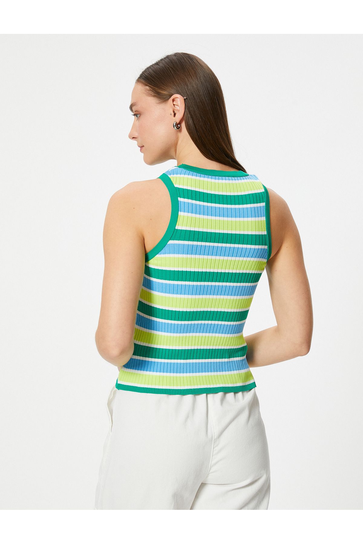 Koton-Crew Neck Ribbed Athlete 4